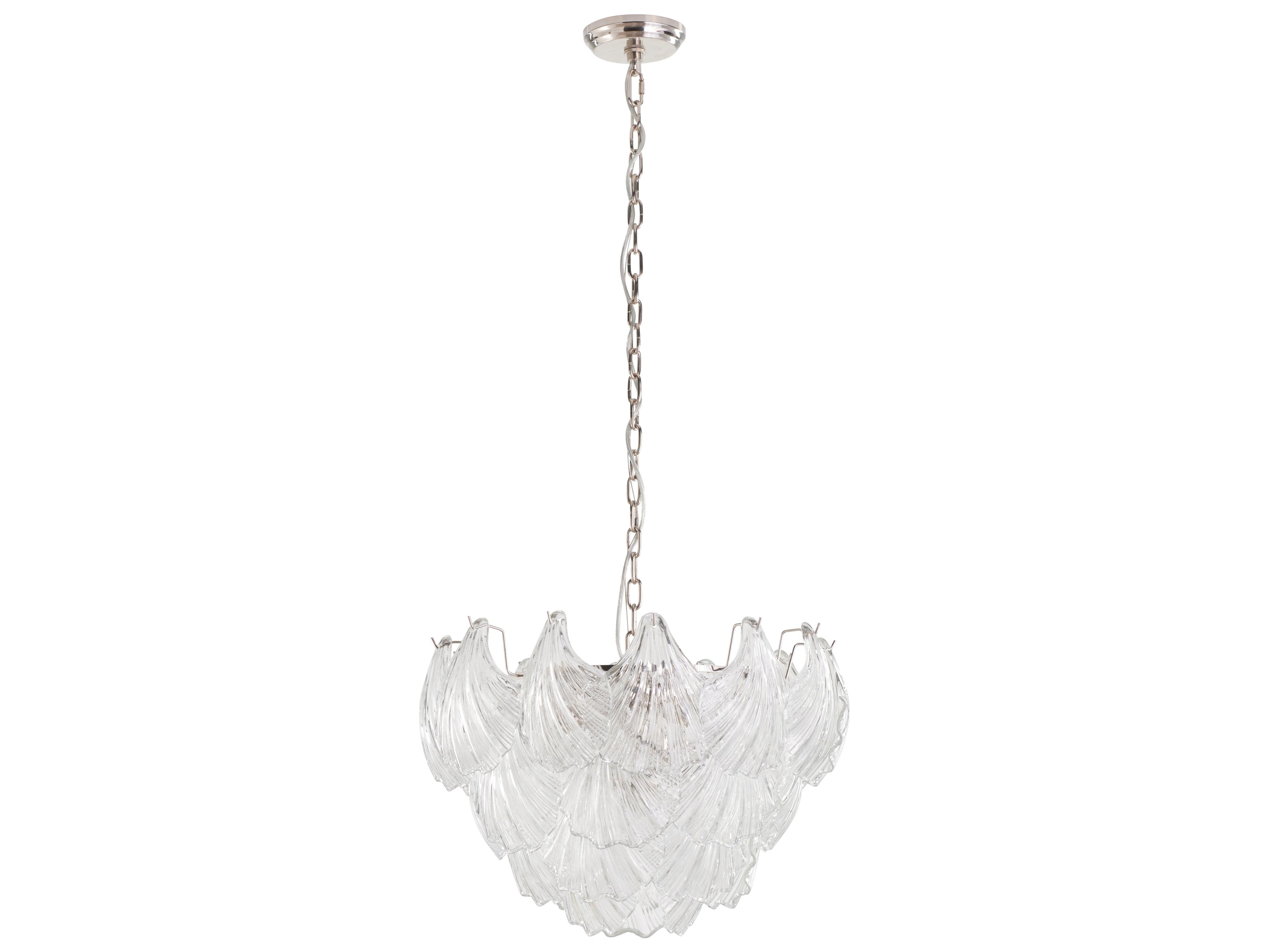 Chelsea House Jamie Merida 9-Light Polished Nickel Clear Bowl Chandelier