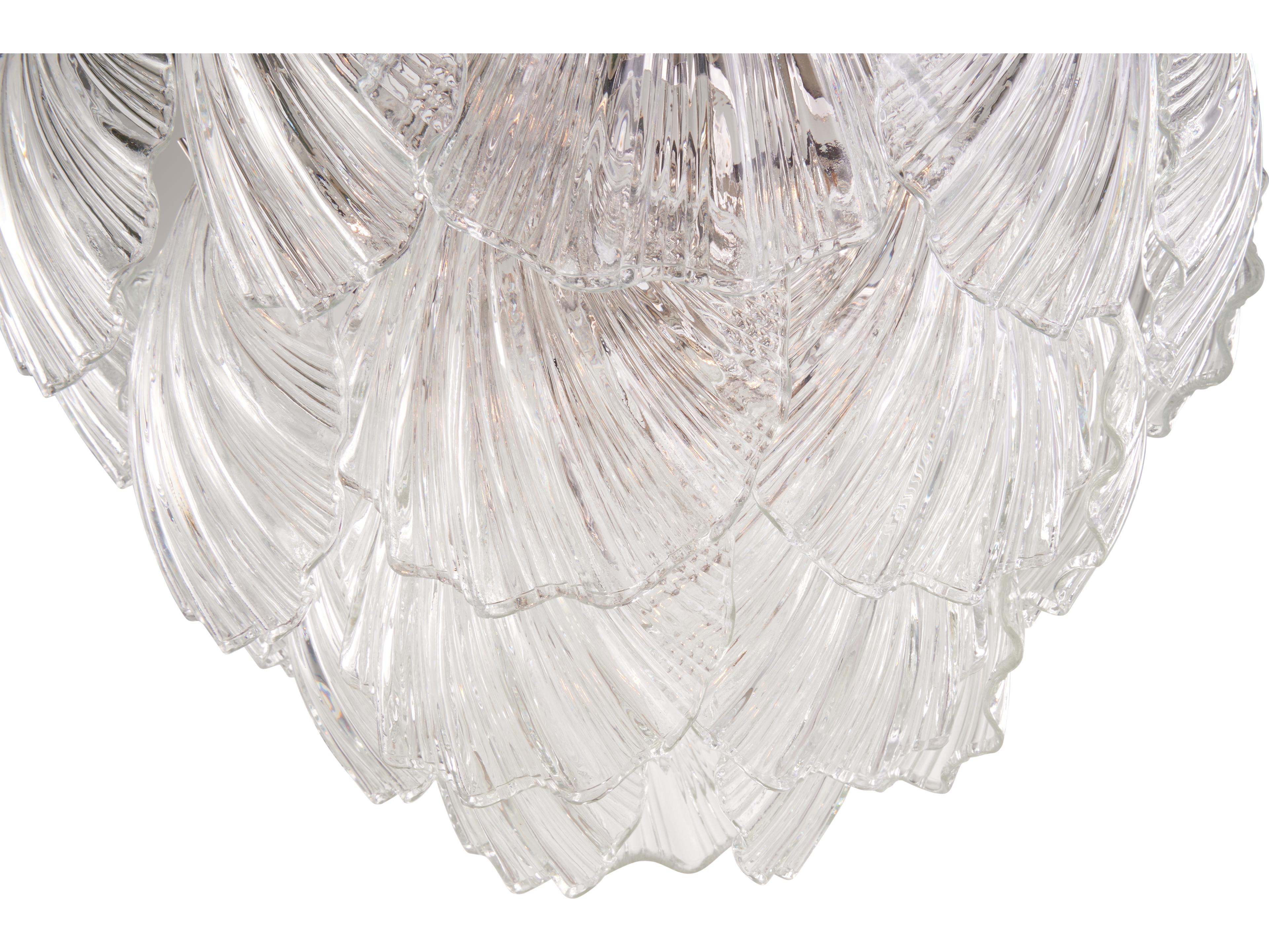 Chelsea House Jamie Merida 9-Light Polished Nickel Clear Bowl Chandelier