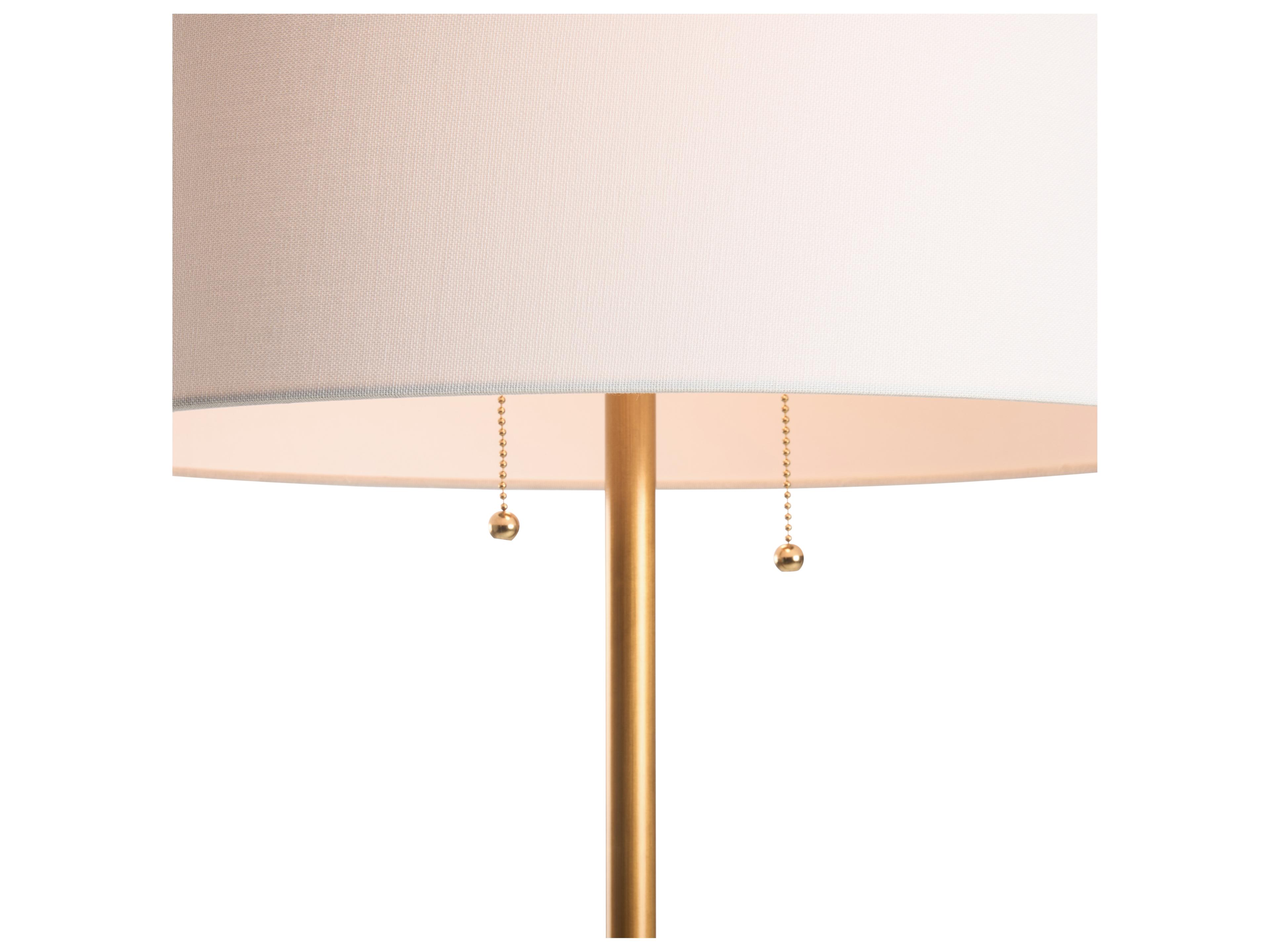 Chelsea House Pam Cain Aged Brass Clear Floor Lamp