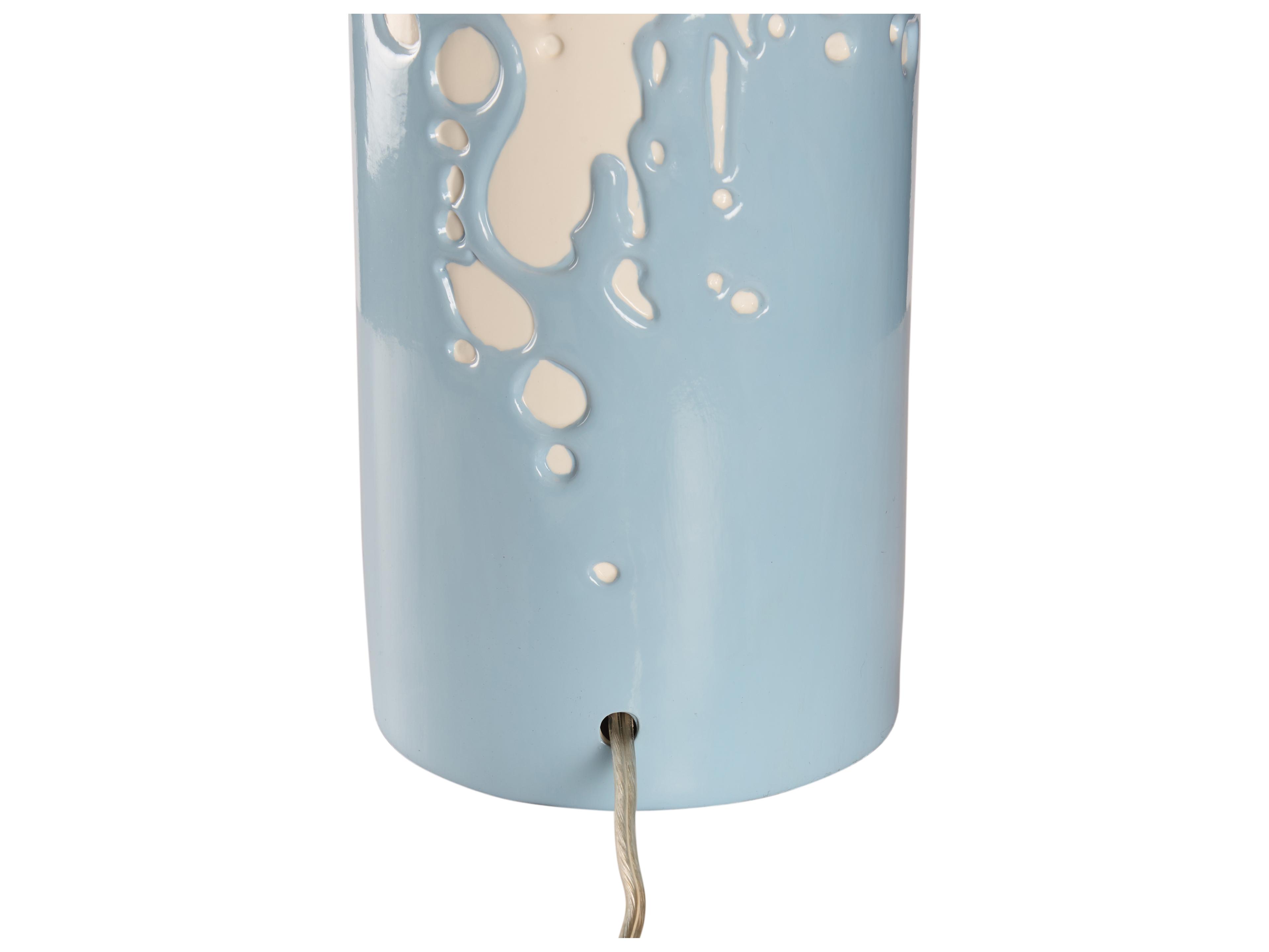 Chelsea House Town Square Light Blue Cream Tan Table Lamp