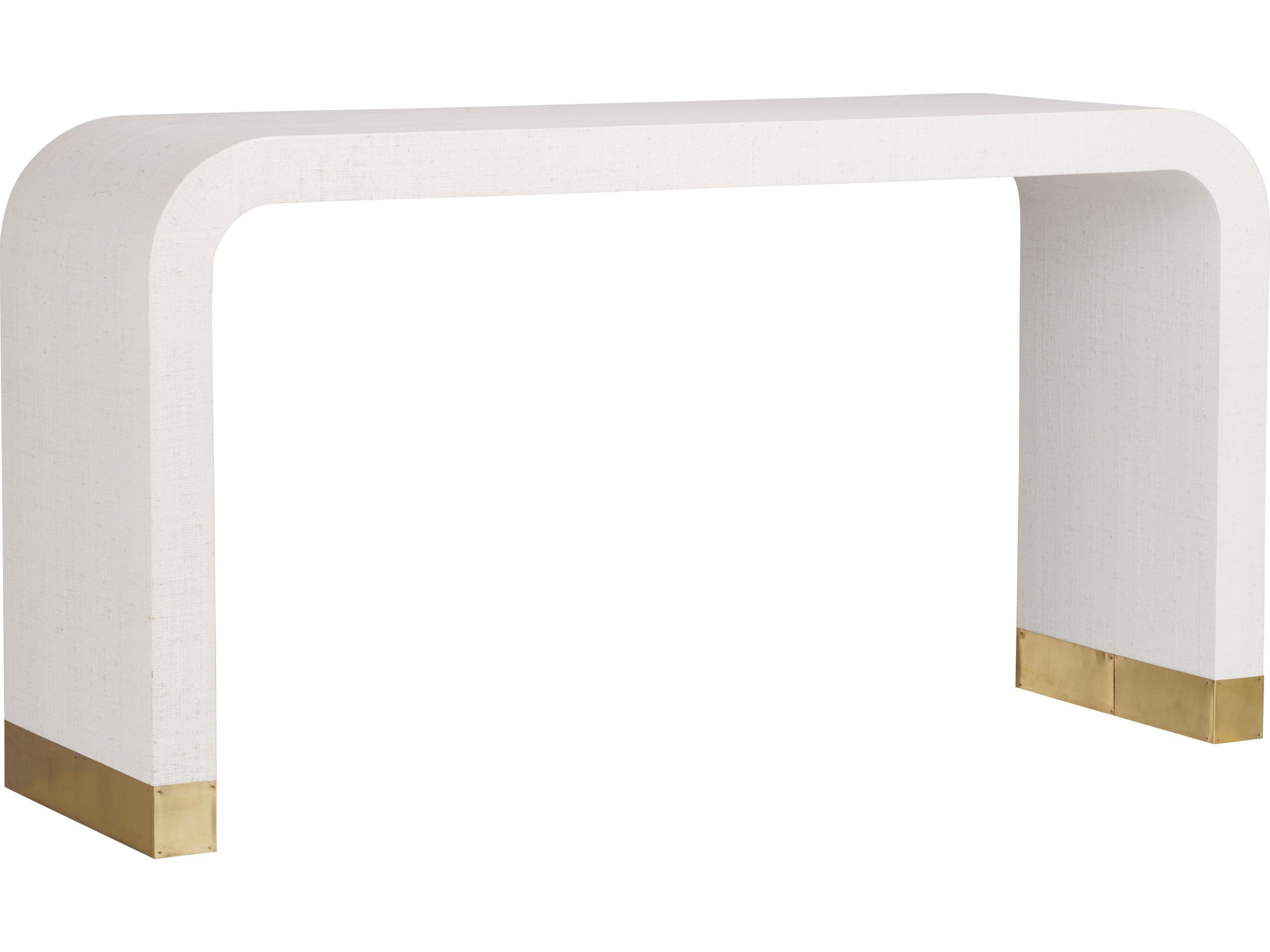 Chelsea House Jamie Merida Rectangular Wood White Cream Console Table