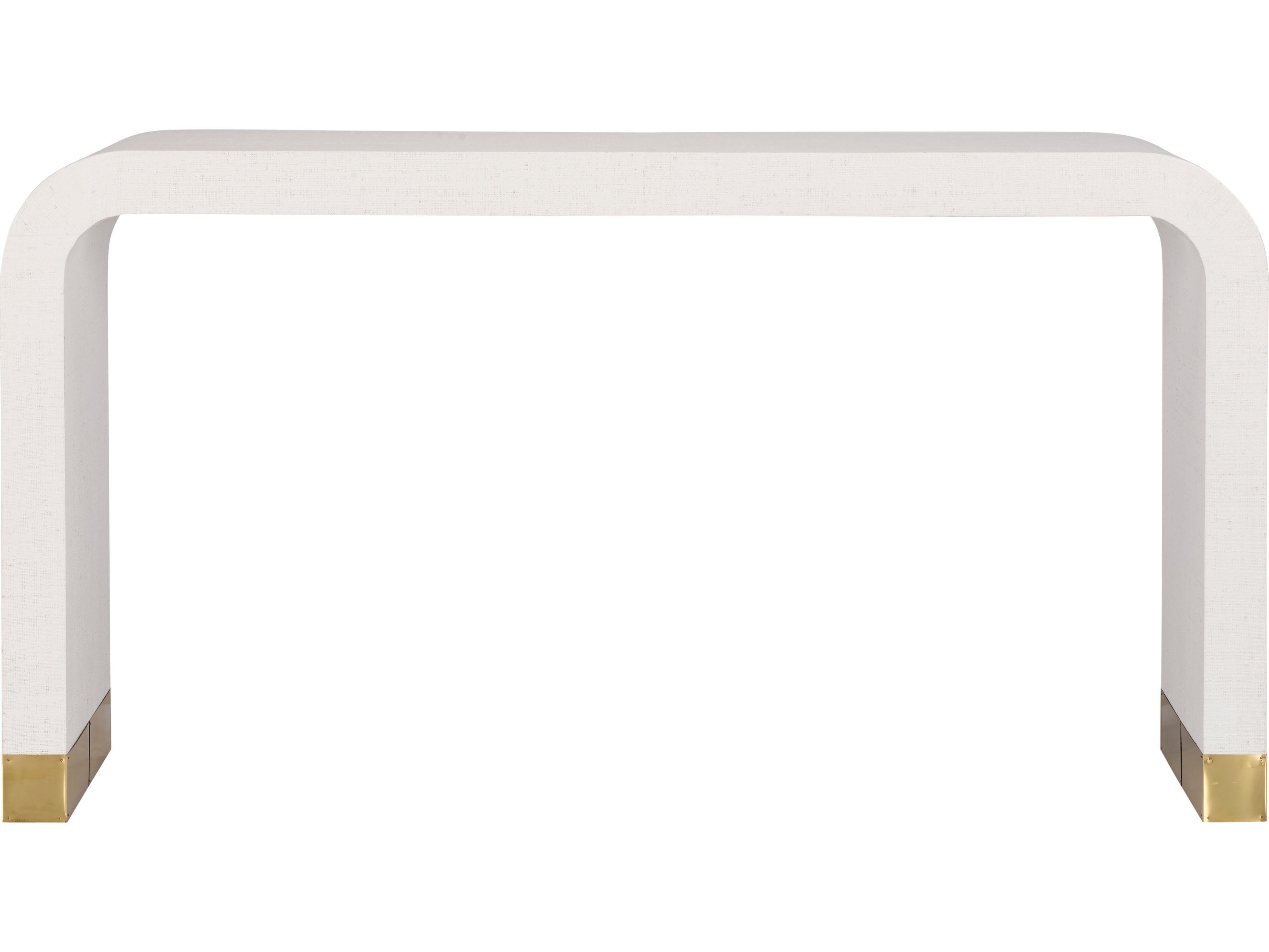 Chelsea House Jamie Merida Rectangular Wood White Cream Console Table