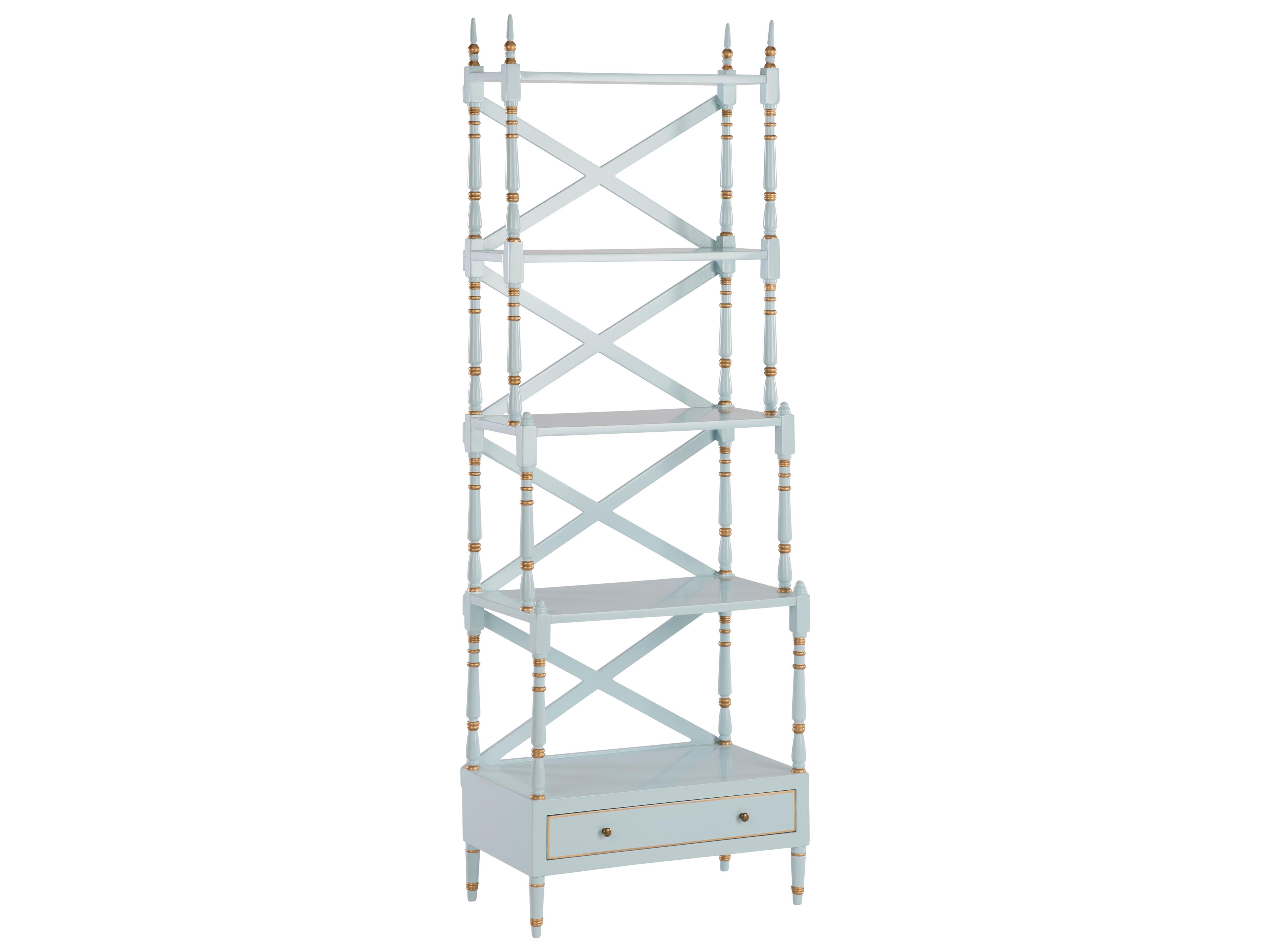 Chelsea House Bill Cain Blue Bookcase