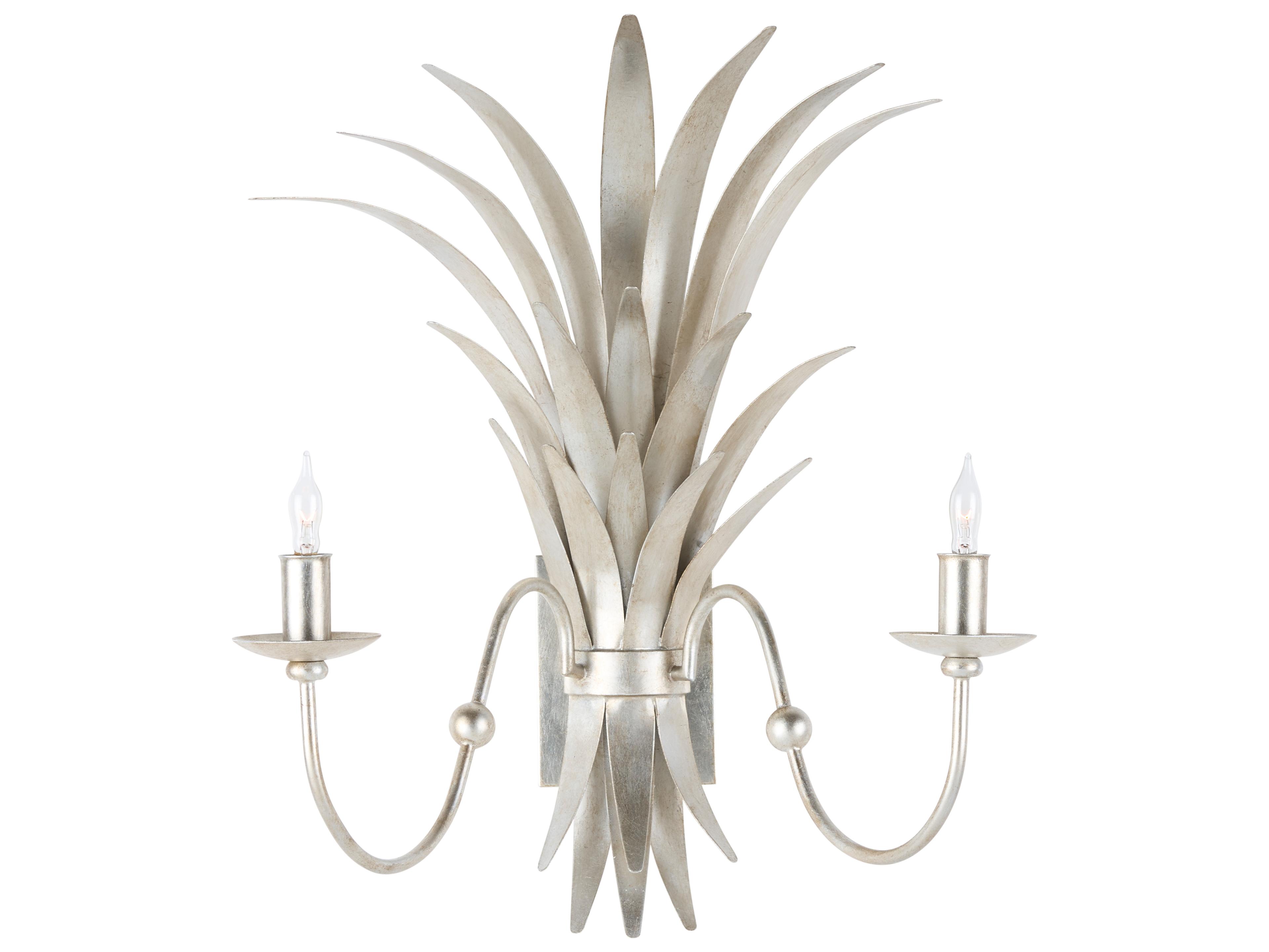 Chelsea House 2-Light Silver Traditional Wall Sconce
