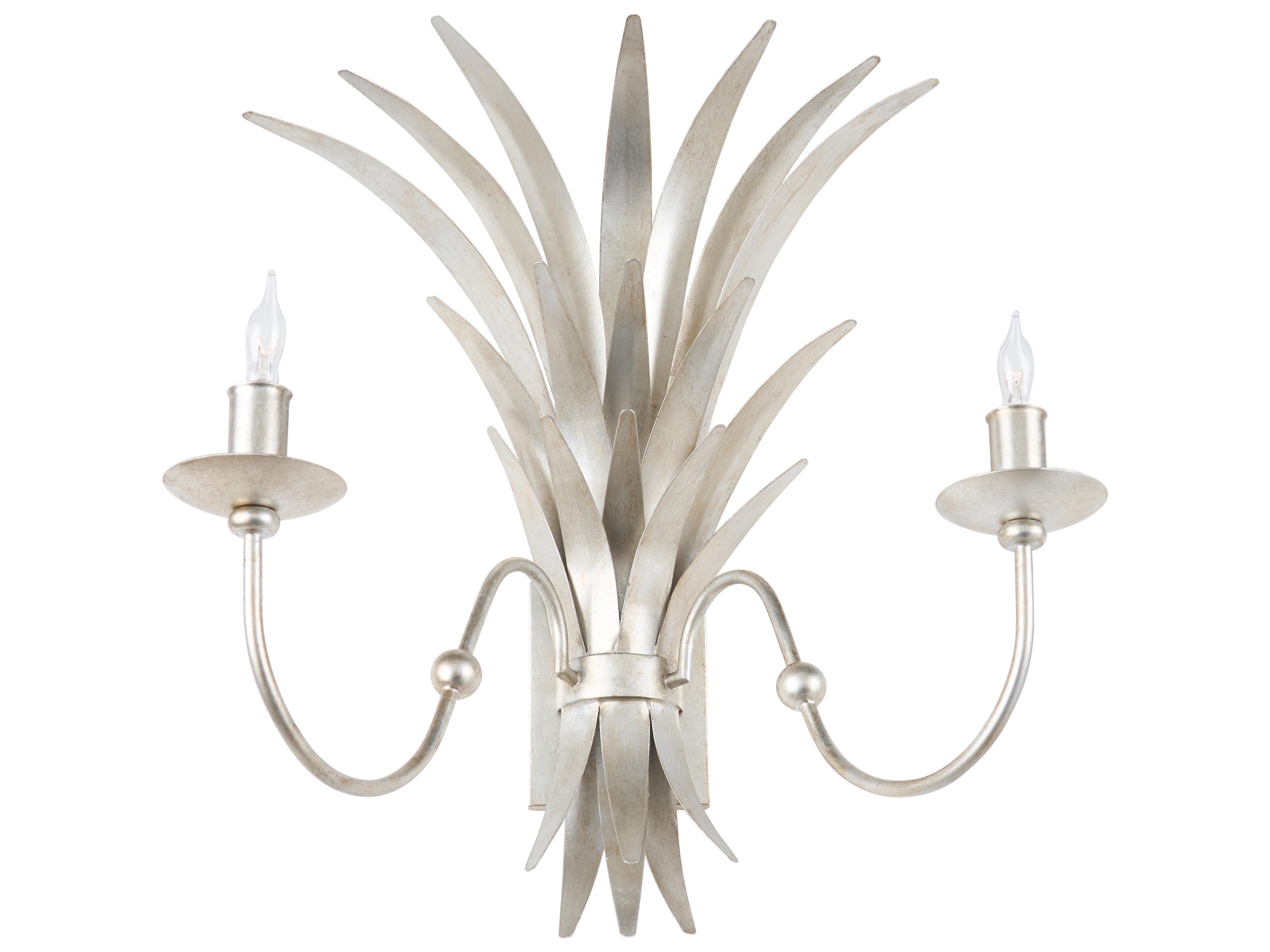 Chelsea House 2-Light Silver Traditional Wall Sconce