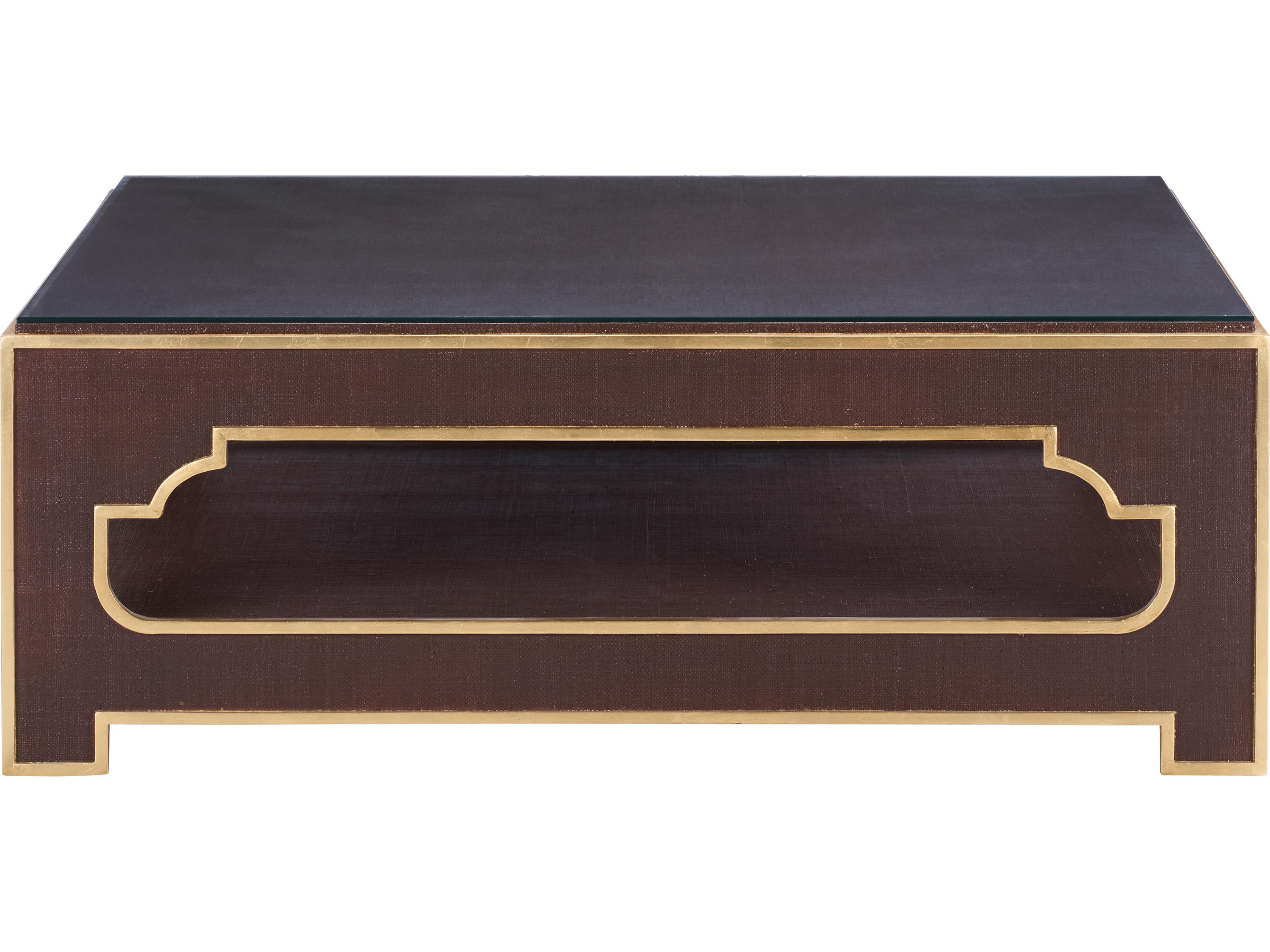 Chelsea House Jamie Merida Square Glass Brown Coffee Table