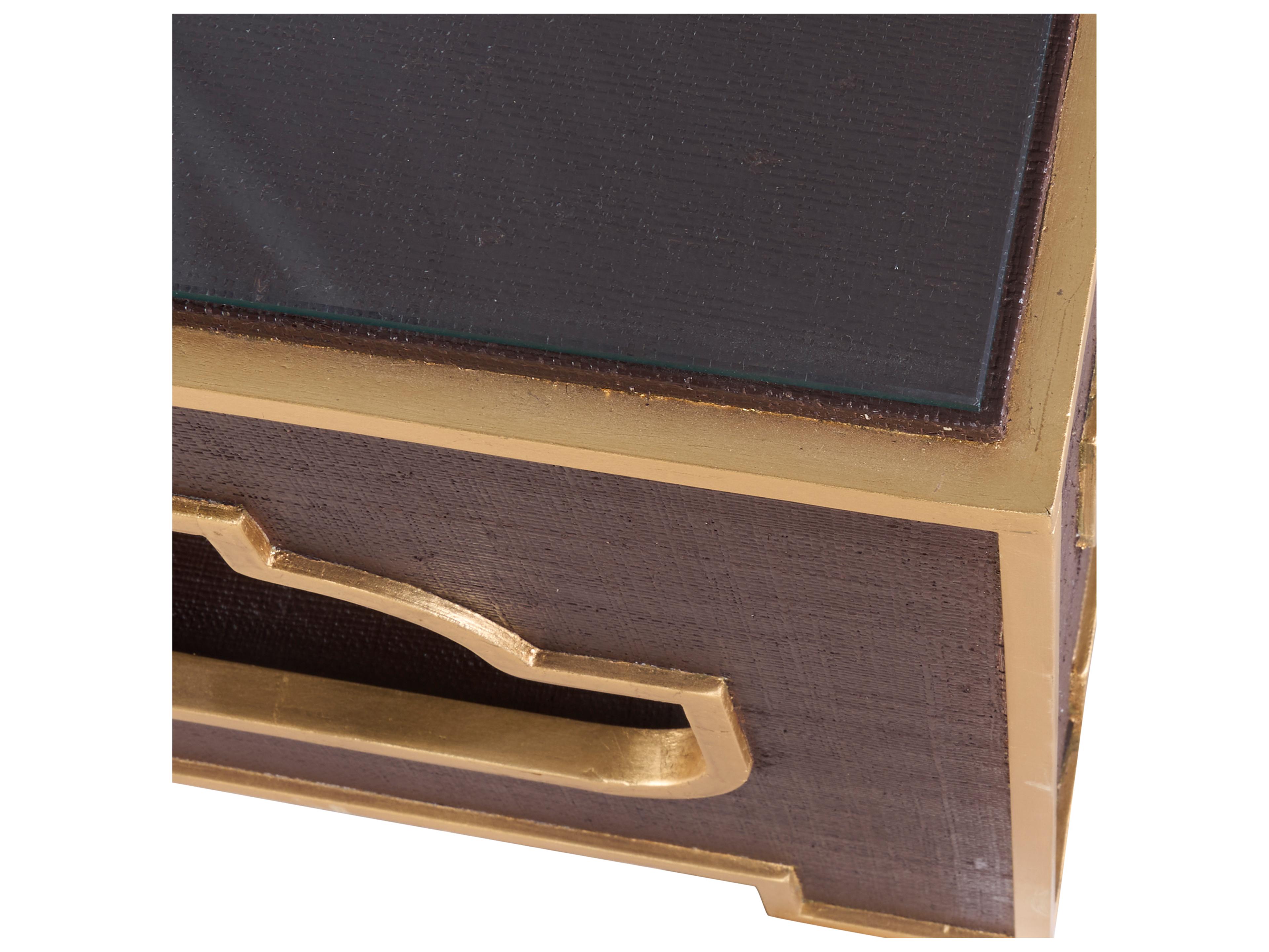 Chelsea House Jamie Merida Square Glass Brown Coffee Table