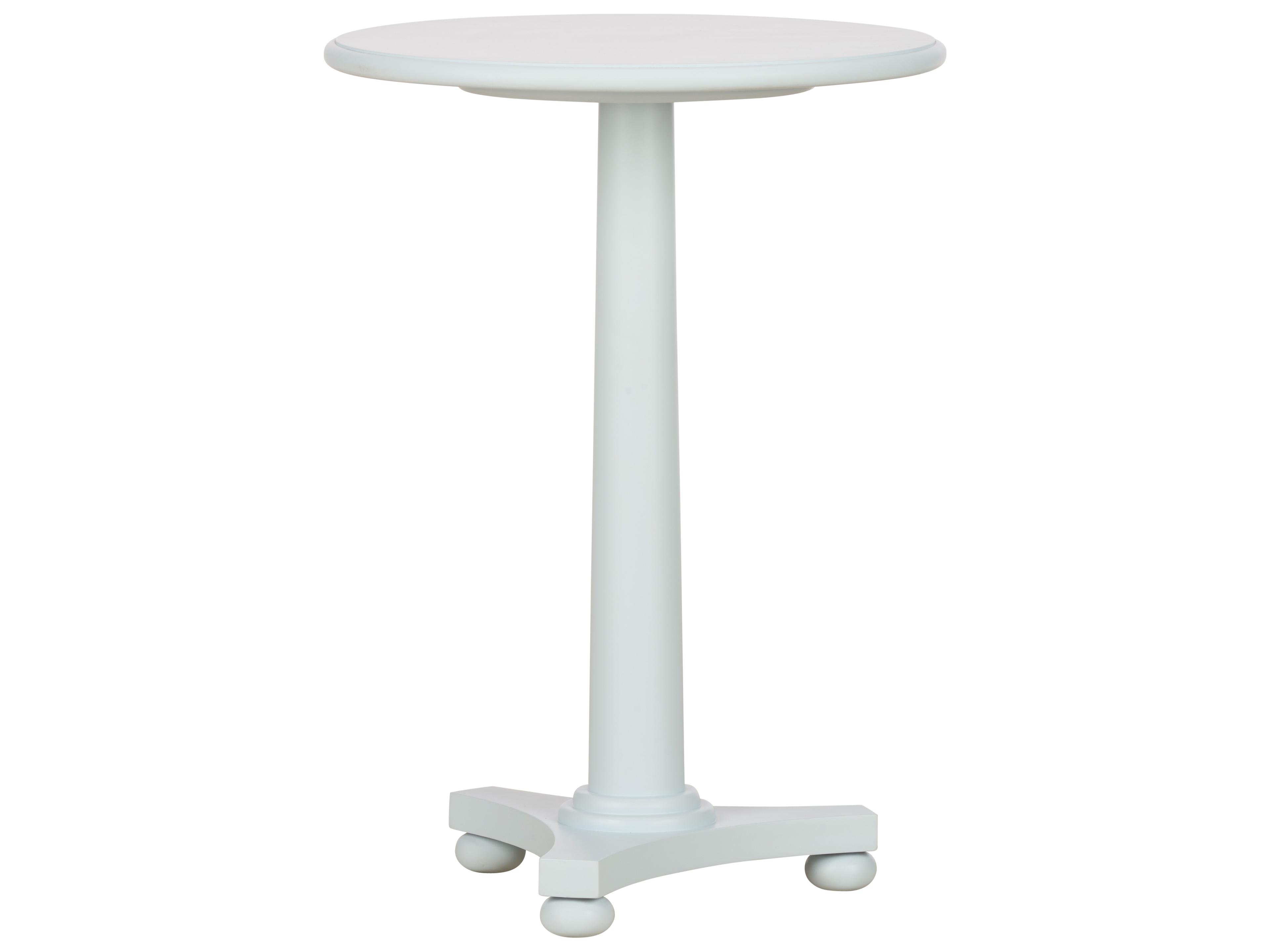 Chelsea House Bill Cain Round Wood Blue End Table