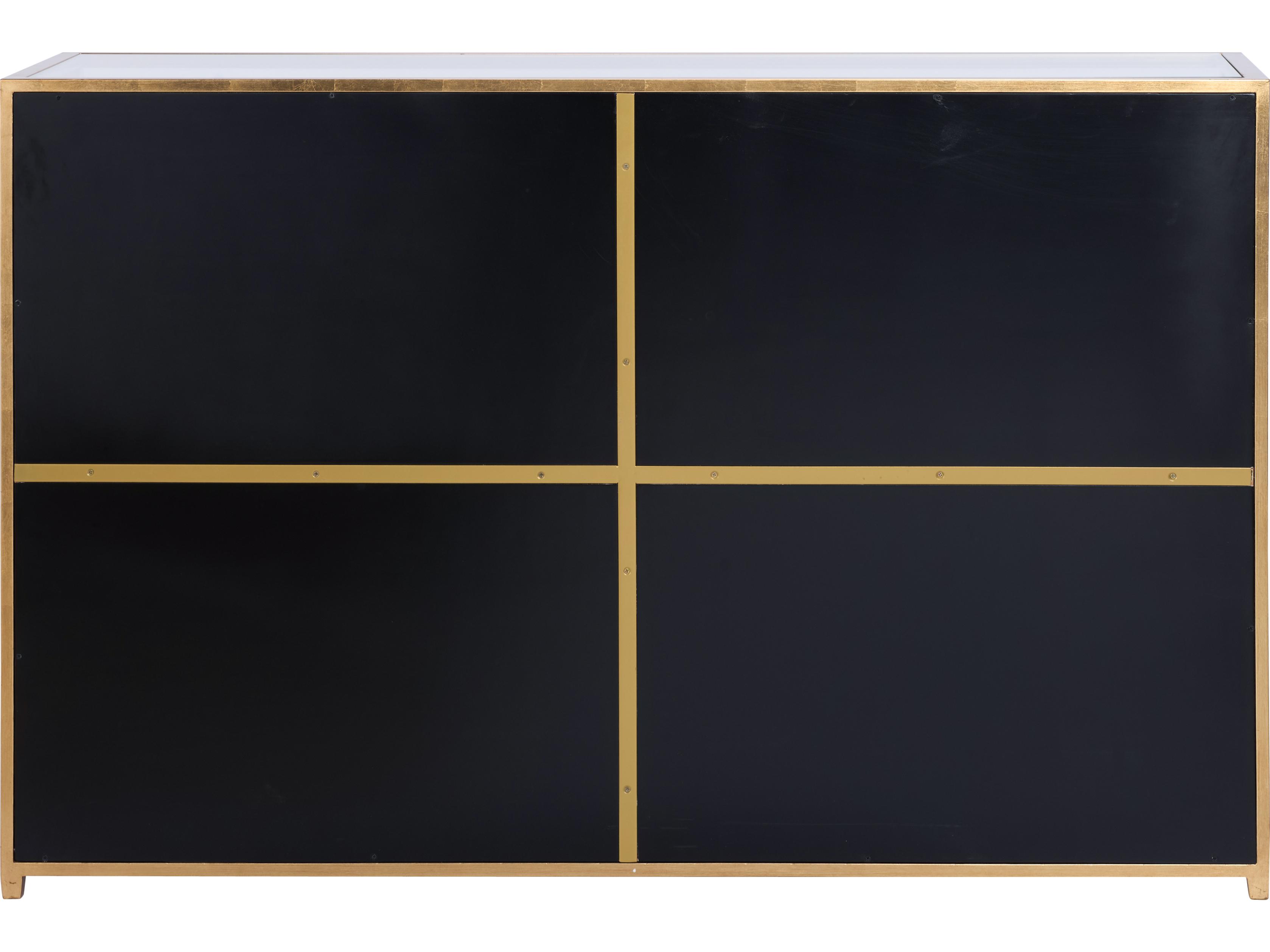 Chelsea House Jamie Merida Rectangular Glass Gold Console Table