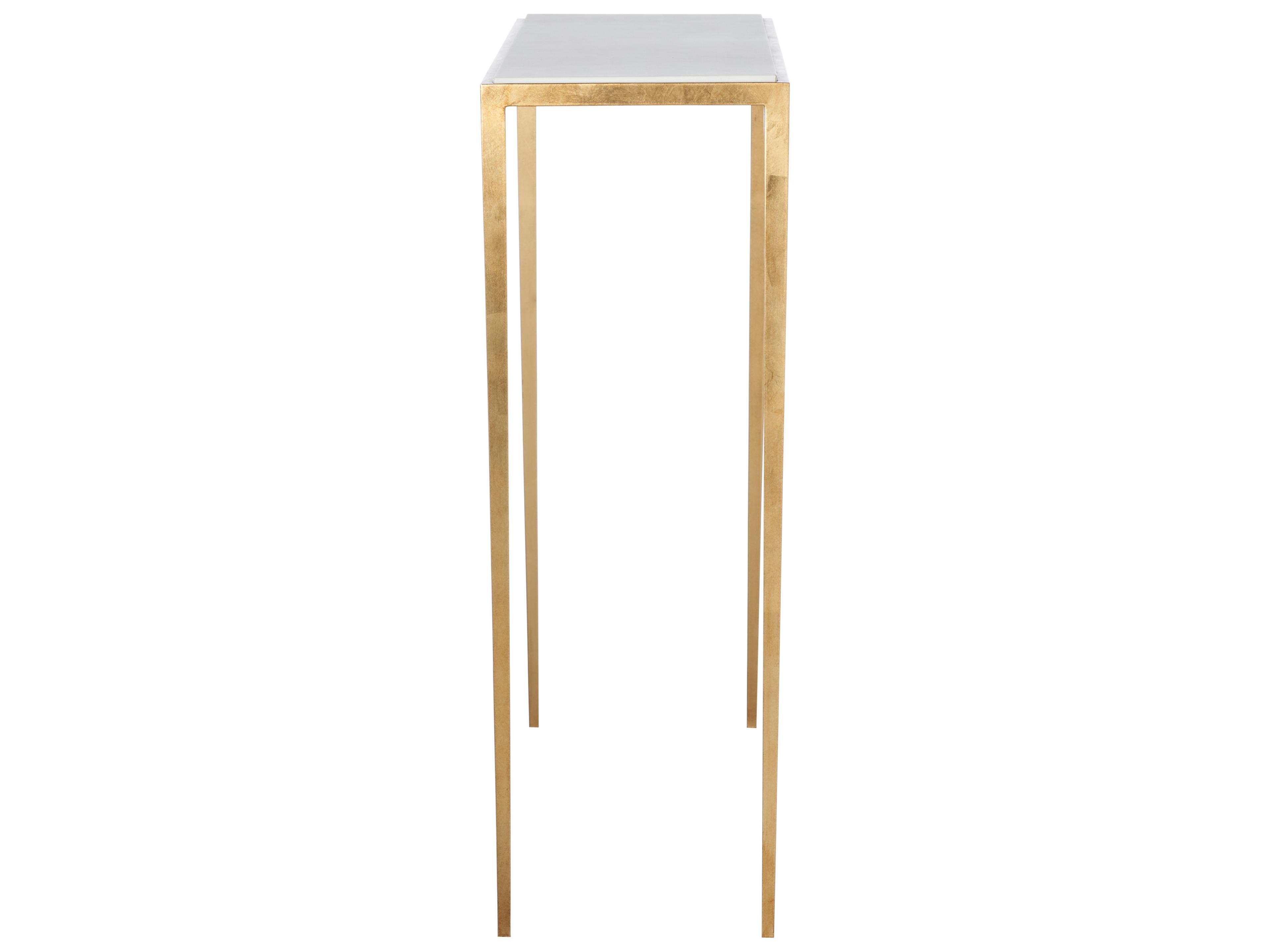 Chelsea House Jamie Merida Rectangular Glass Gold Console Table