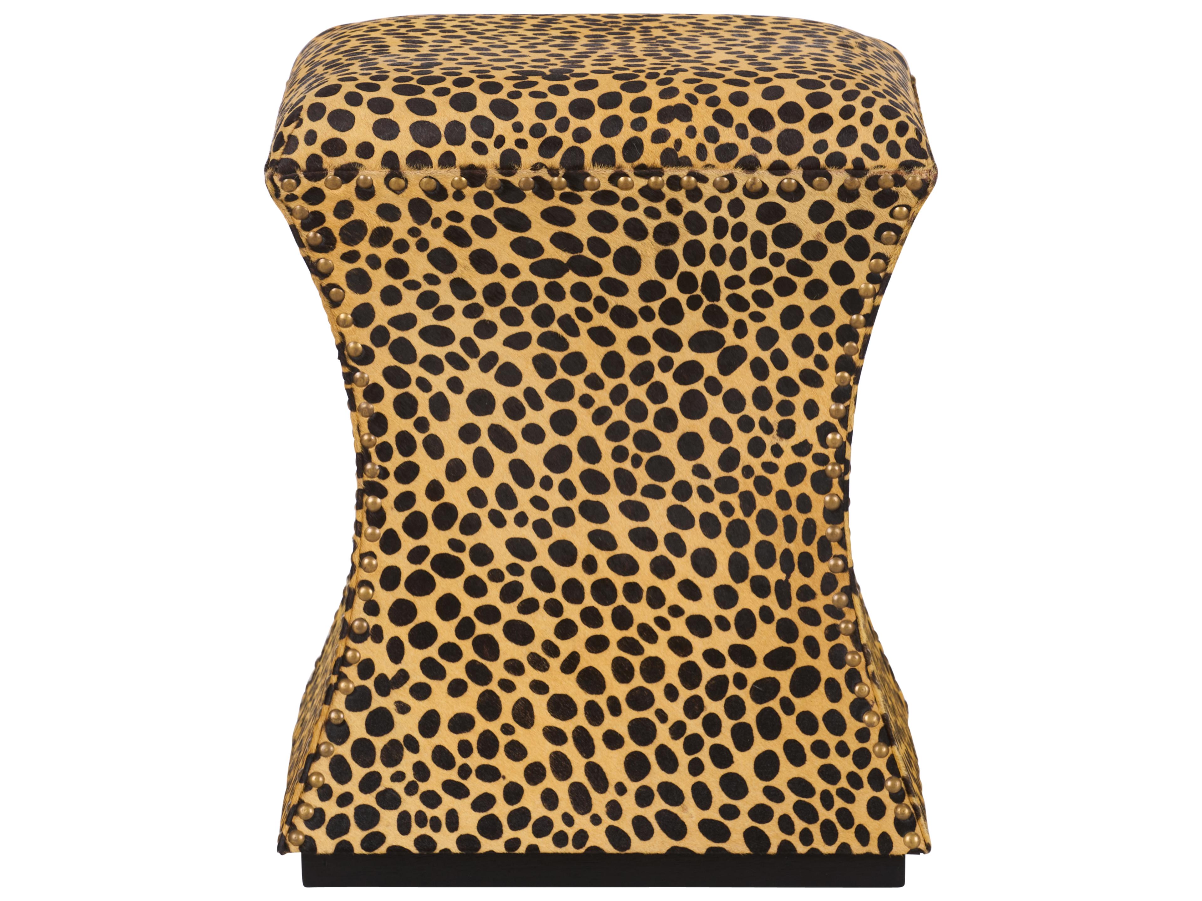 Chelsea House Orange Gold Upholstered Accent Stool