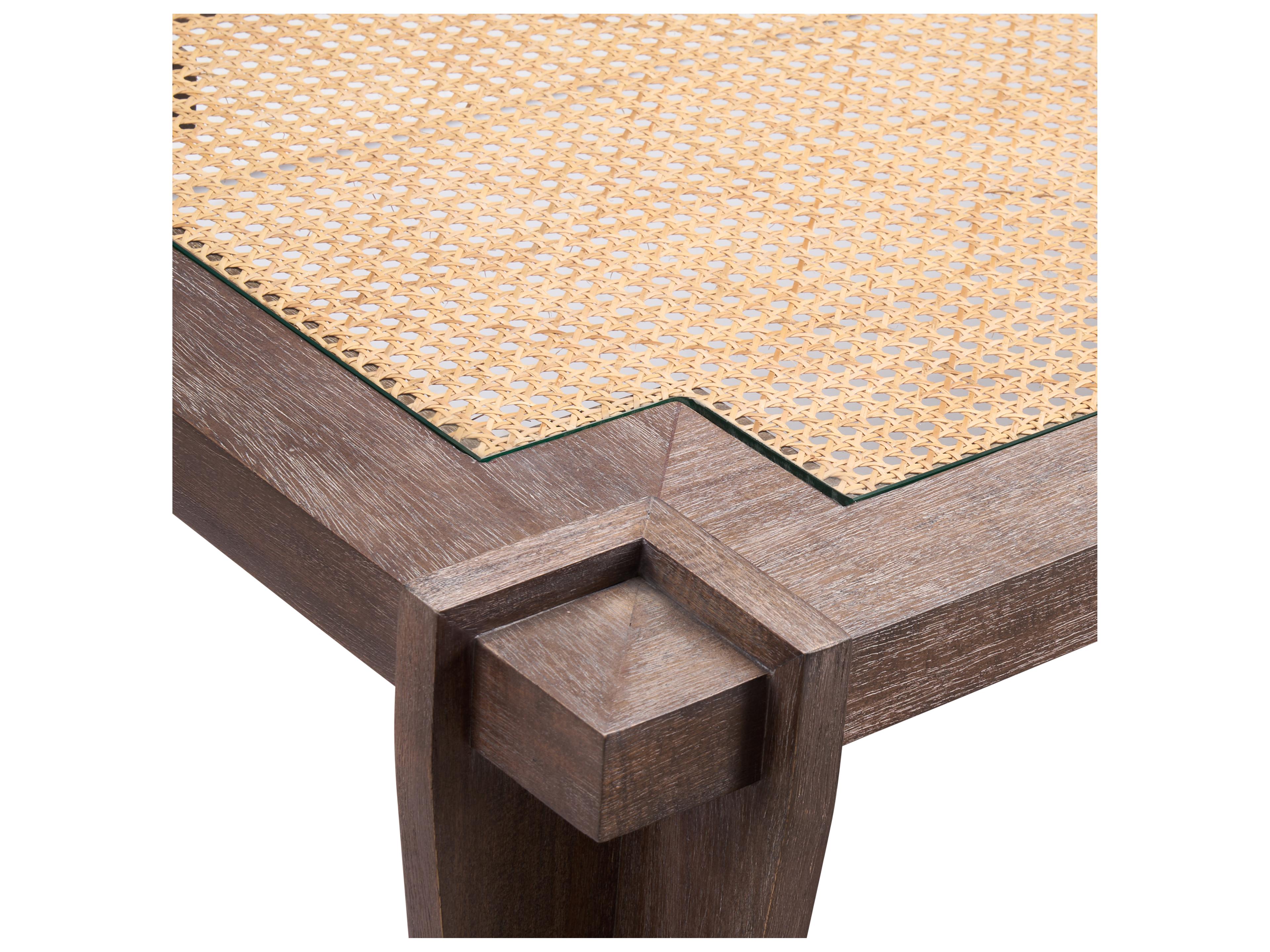 Chelsea House Rectangular Rattan Brown Coffee Table