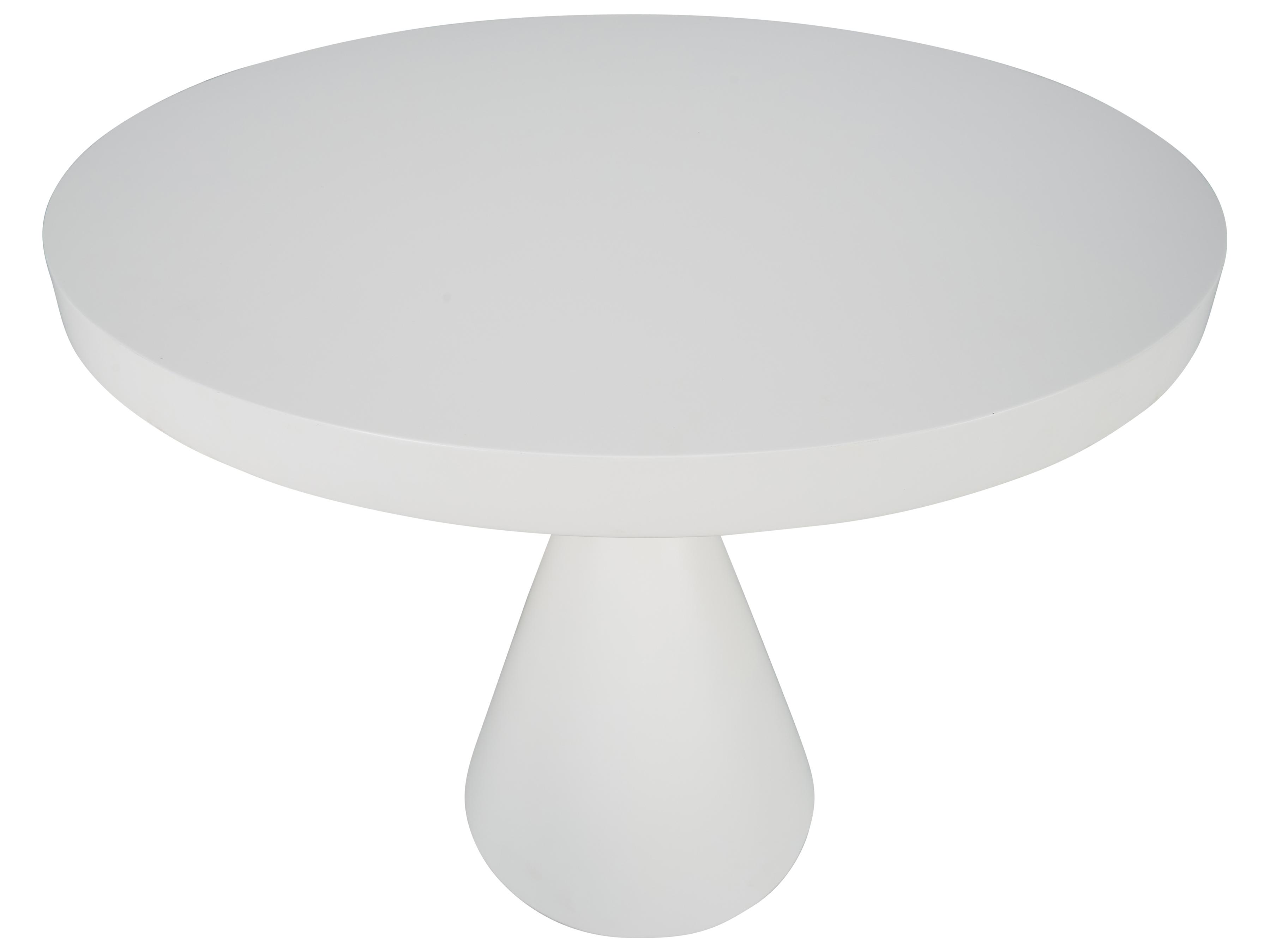Chelsea House Round Wood White Cream Dining Table