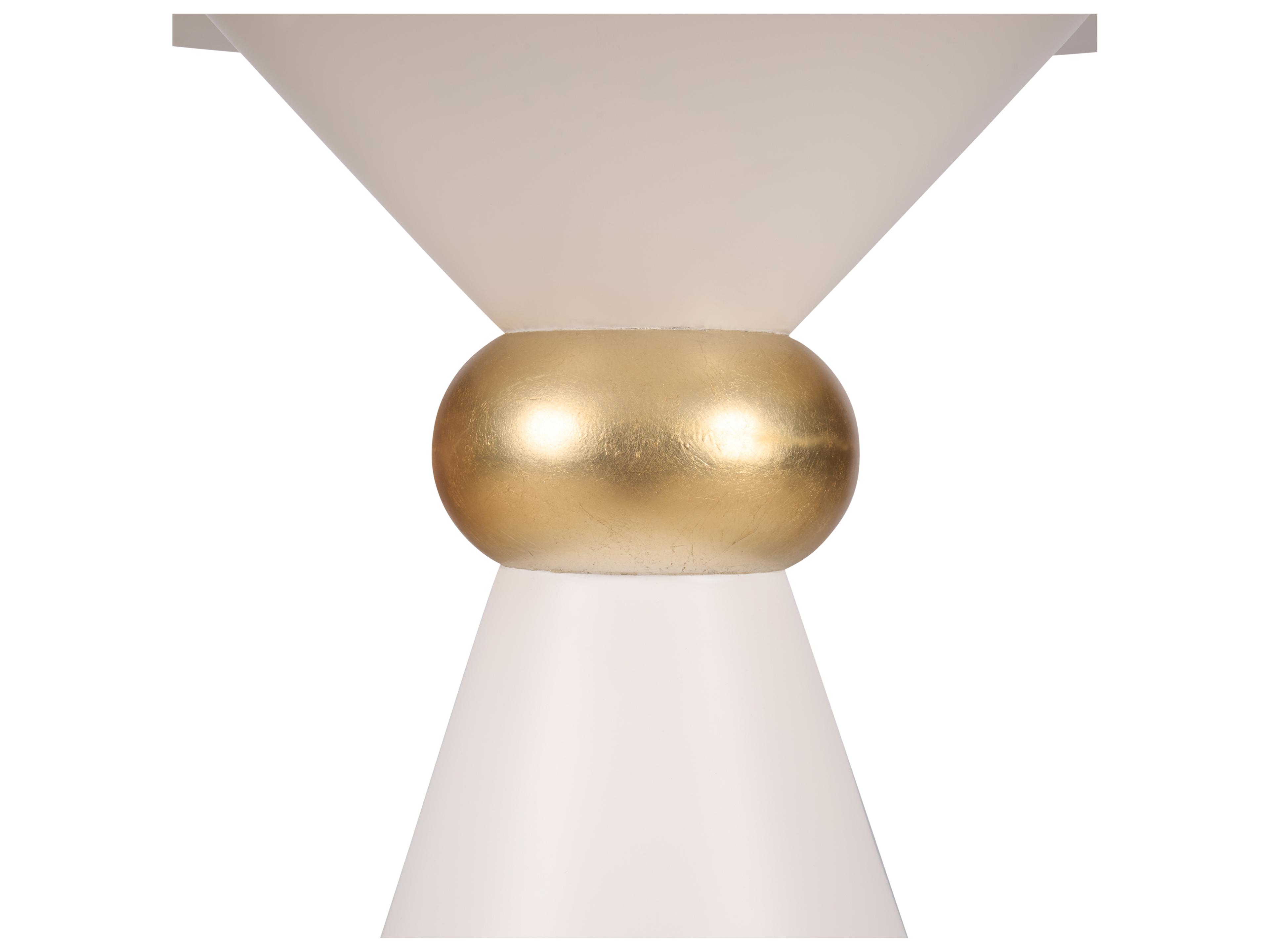 Chelsea House Round Wood White Cream Dining Table