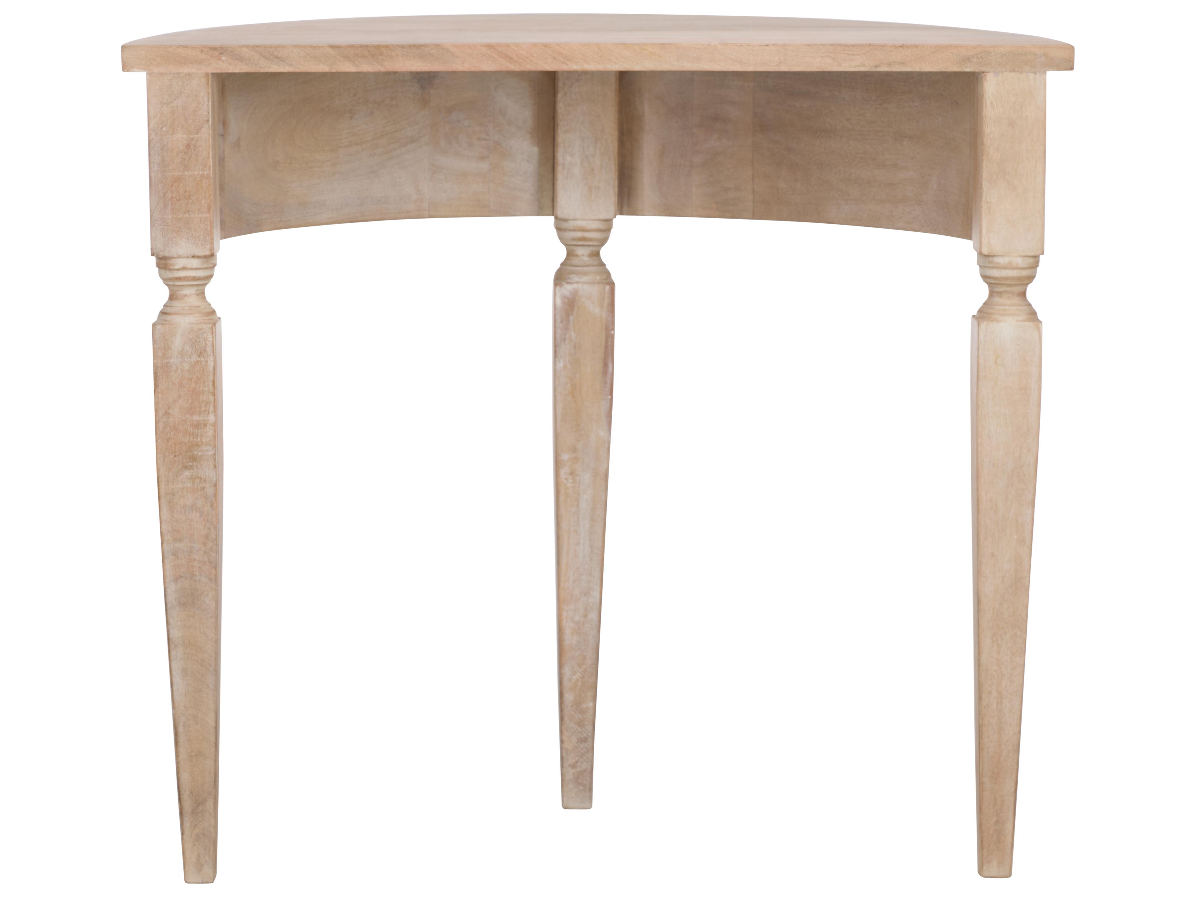 Chelsea House Elizabeth Wicker Demilune Wood Brown Console Table