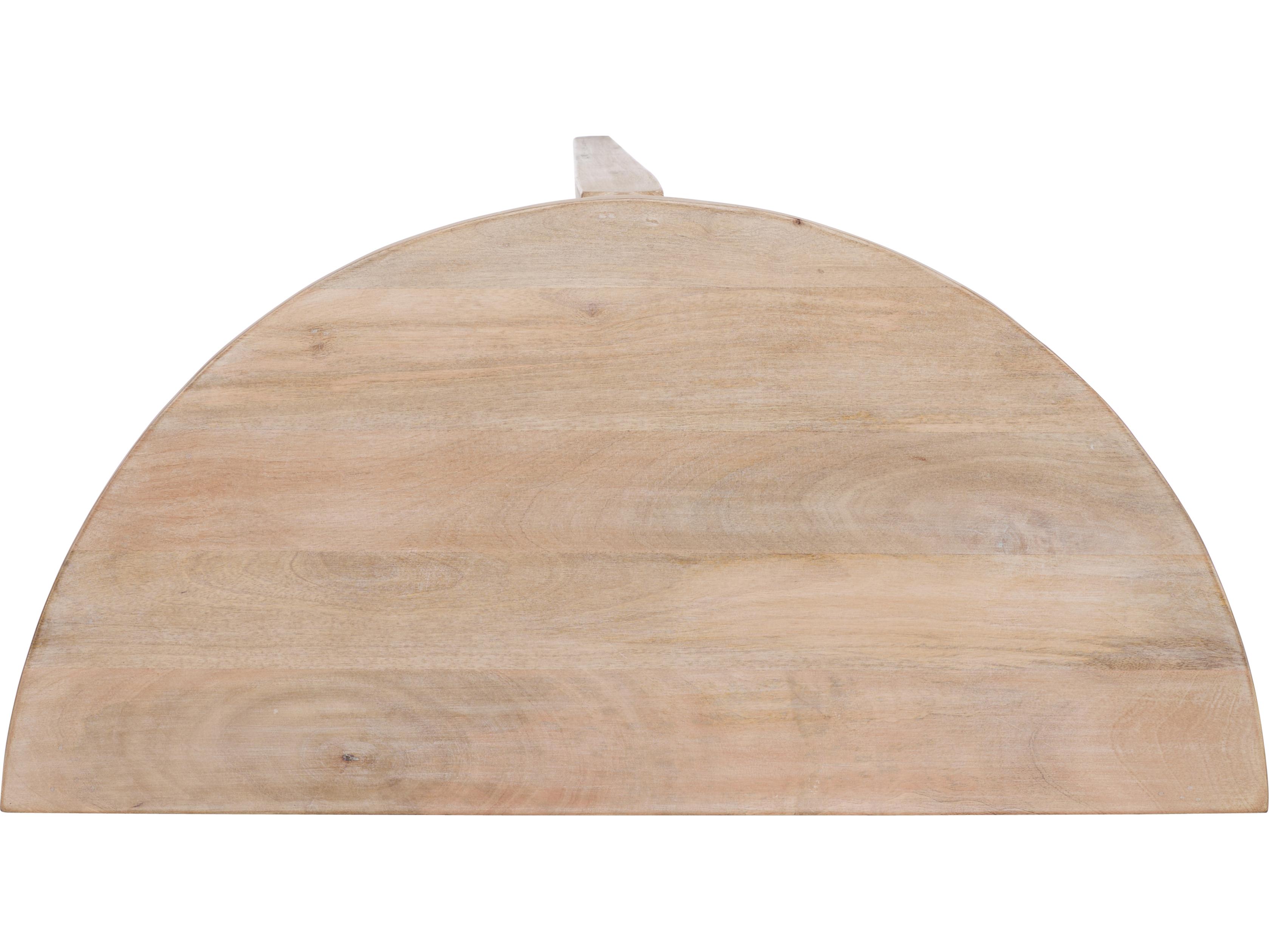 Chelsea House Elizabeth Wicker Demilune Wood Brown Console Table