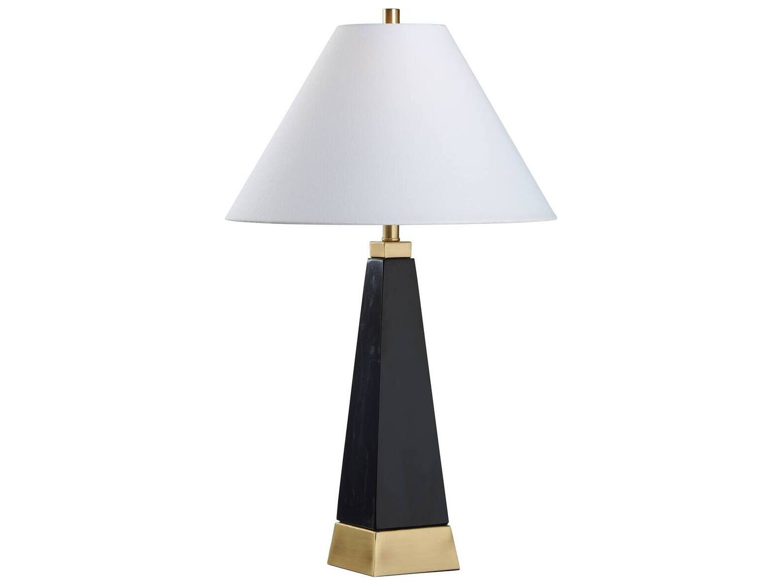 Chelsea House Town Square Black Linen Gold Table Lamp