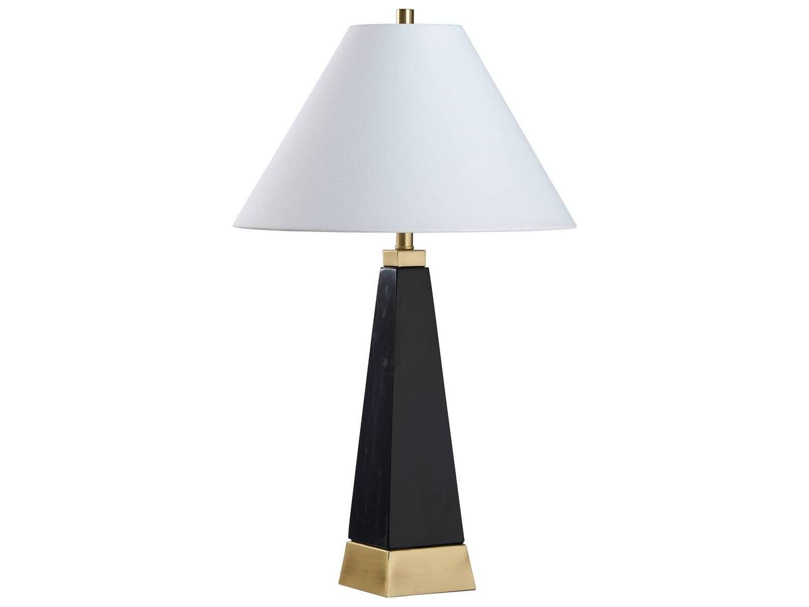 Chelsea House Town Square Black Linen Gold Table Lamp
