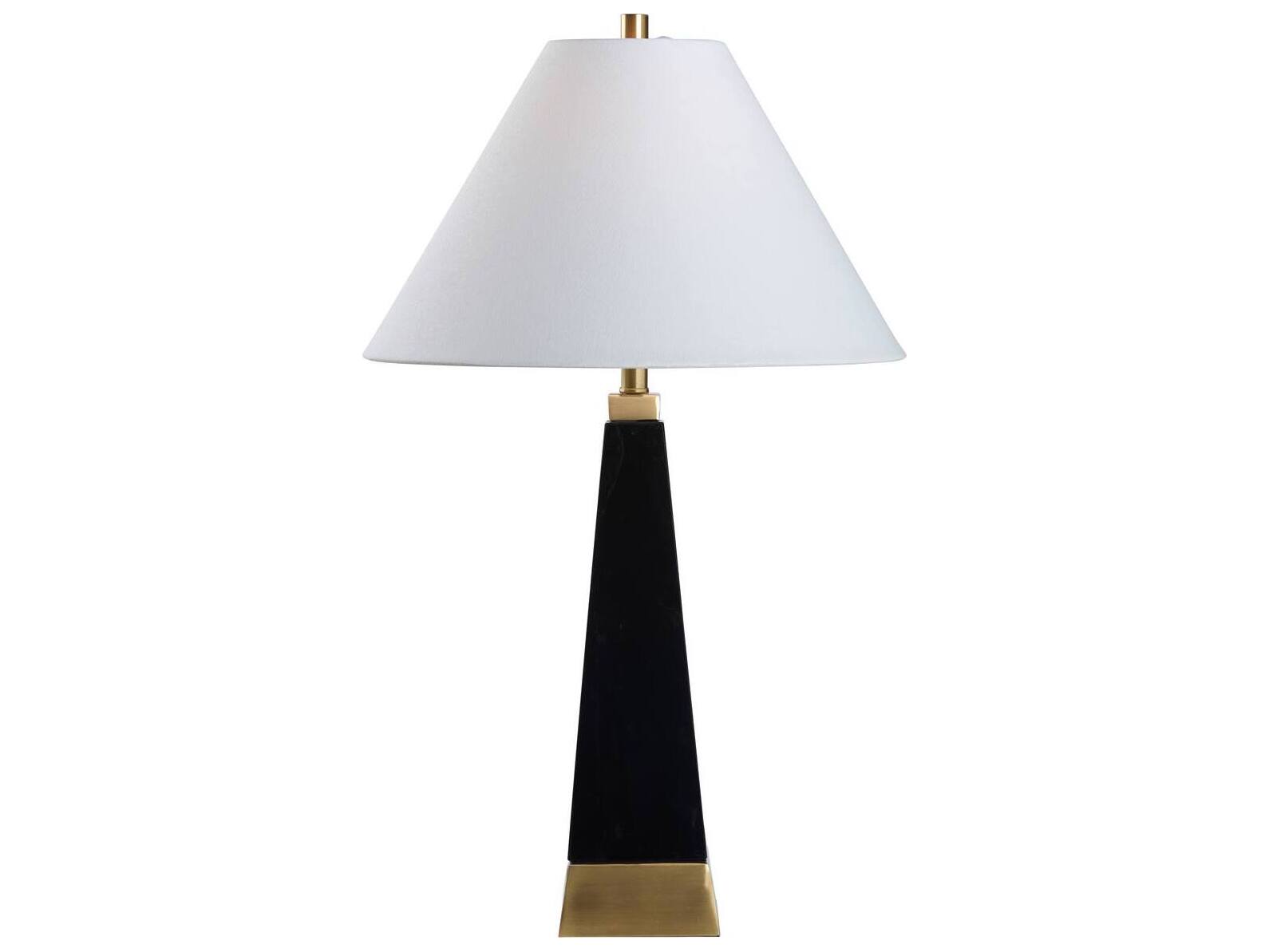 Chelsea House Town Square Black Linen Gold Table Lamp