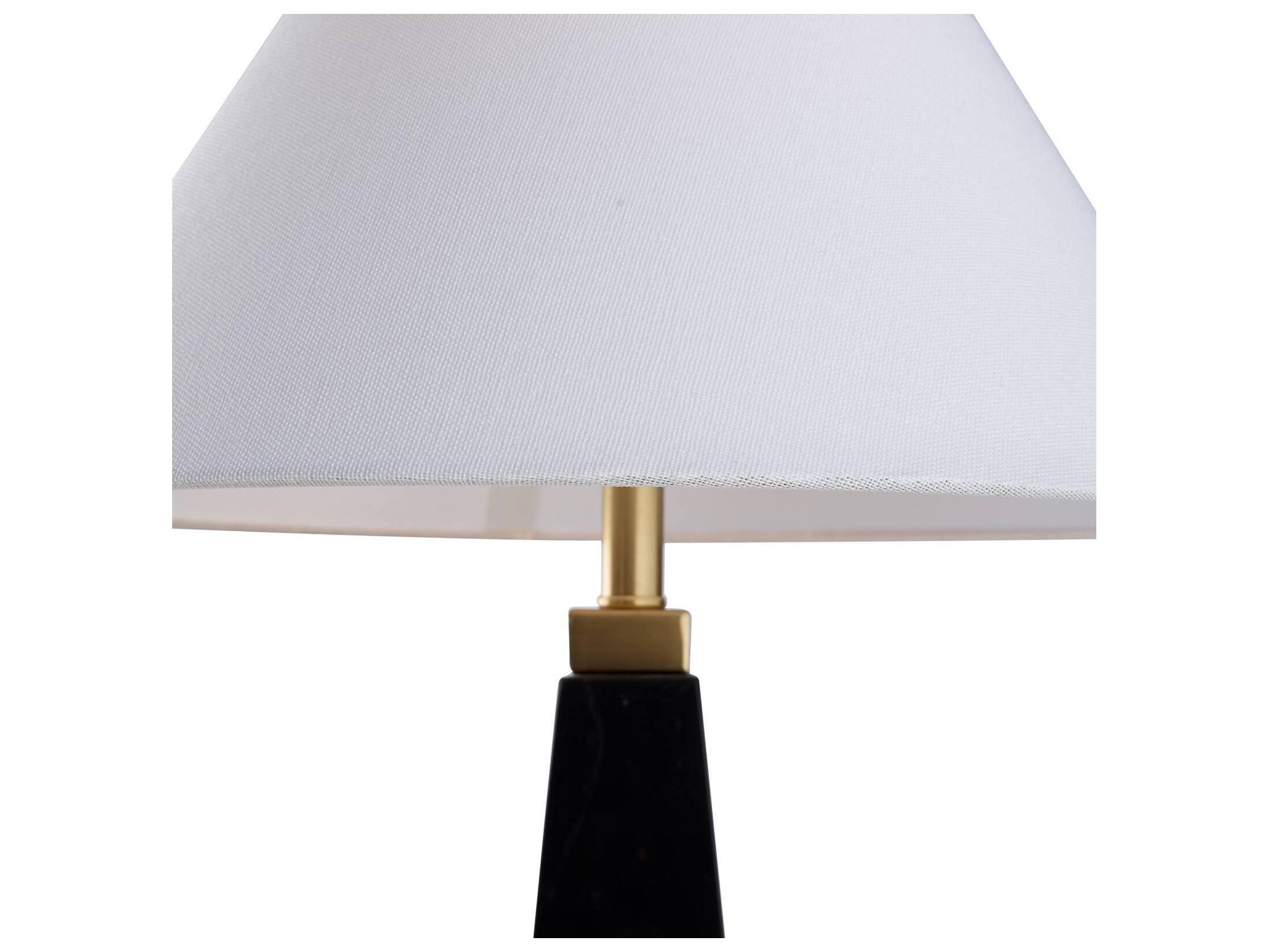 Chelsea House Town Square Black Linen Gold Table Lamp
