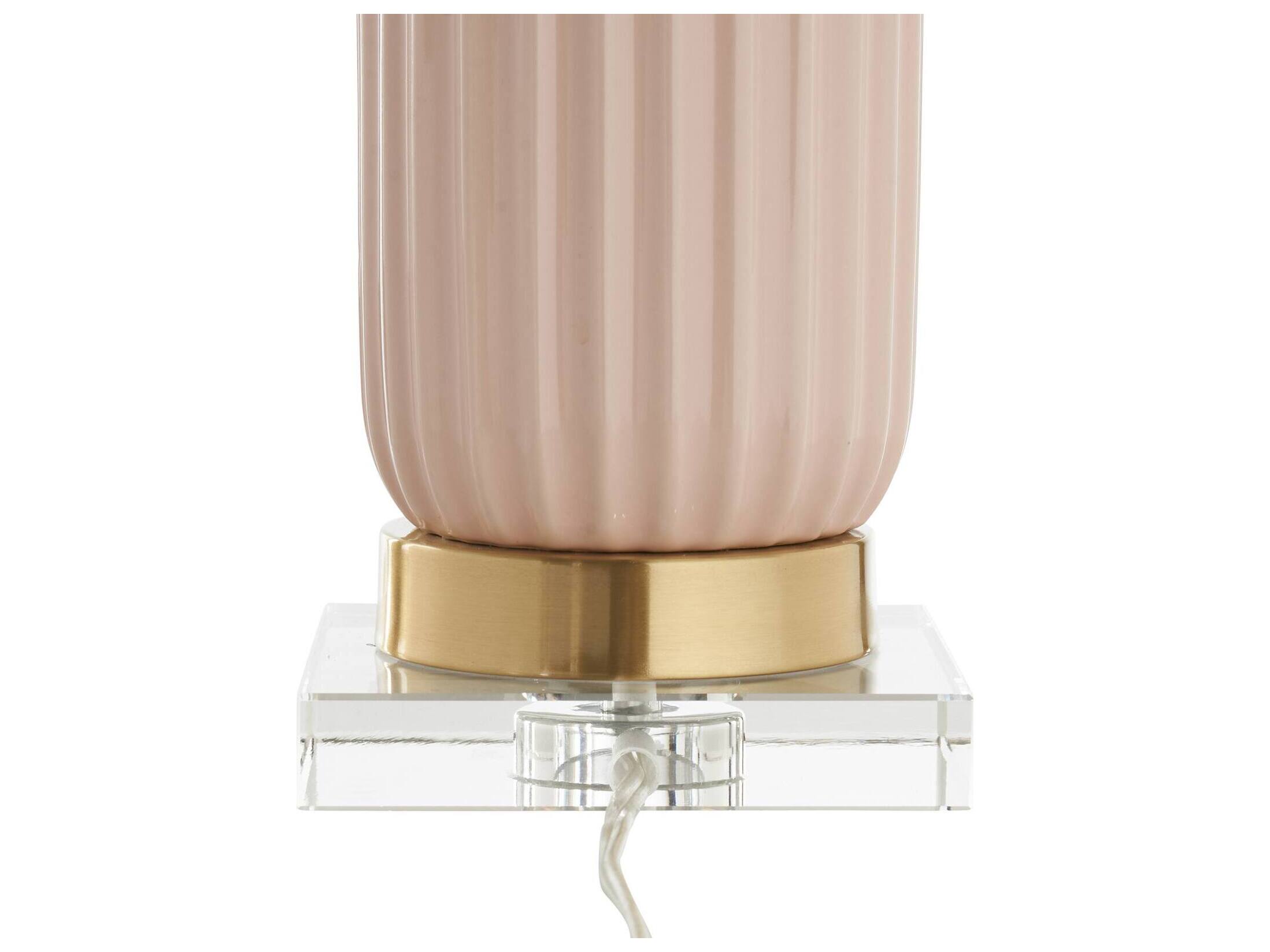 Chelsea House Town Square Pink Linen Table Lamp