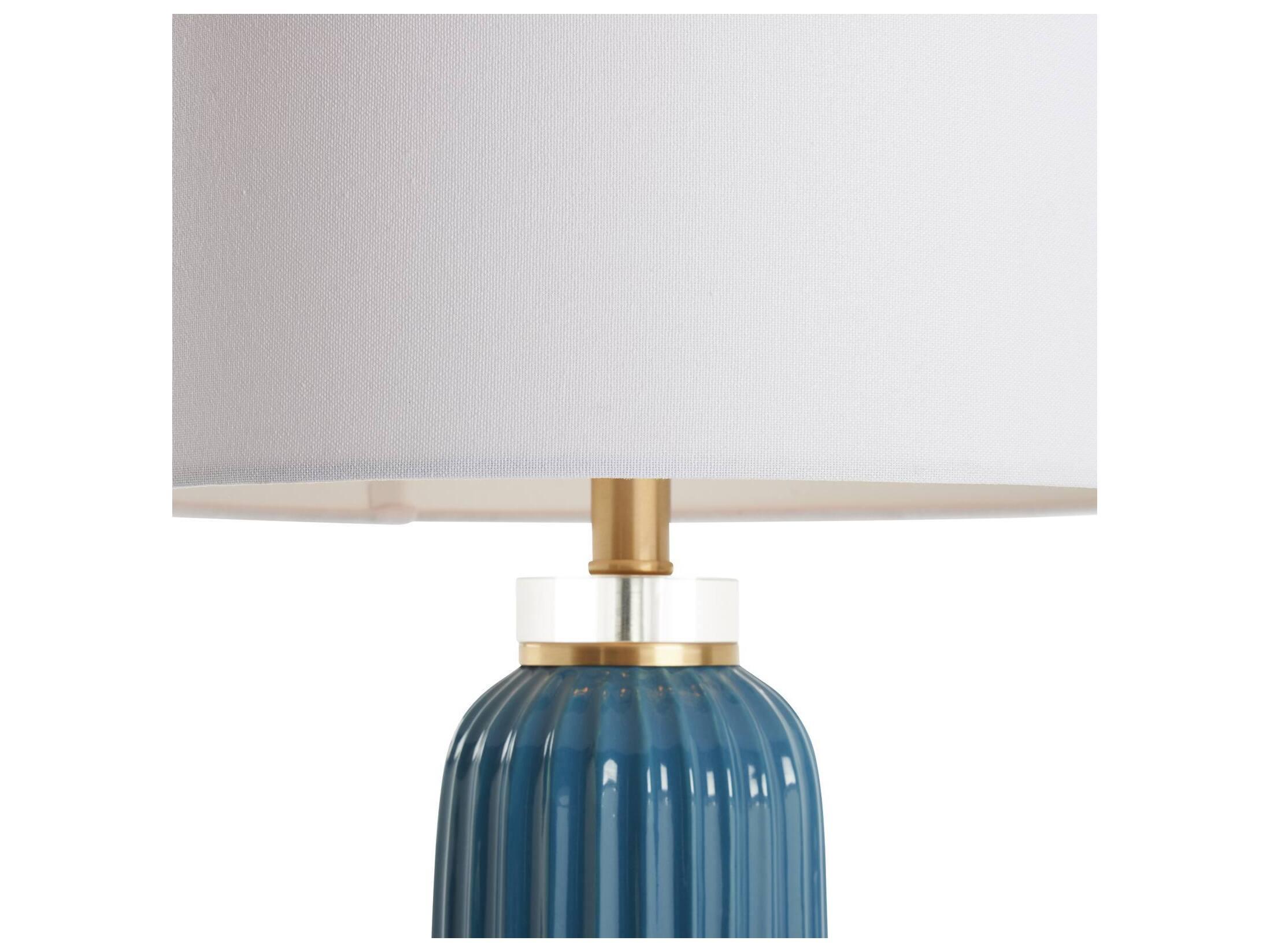 Chelsea House Town Square Blue Linen Table Lamp