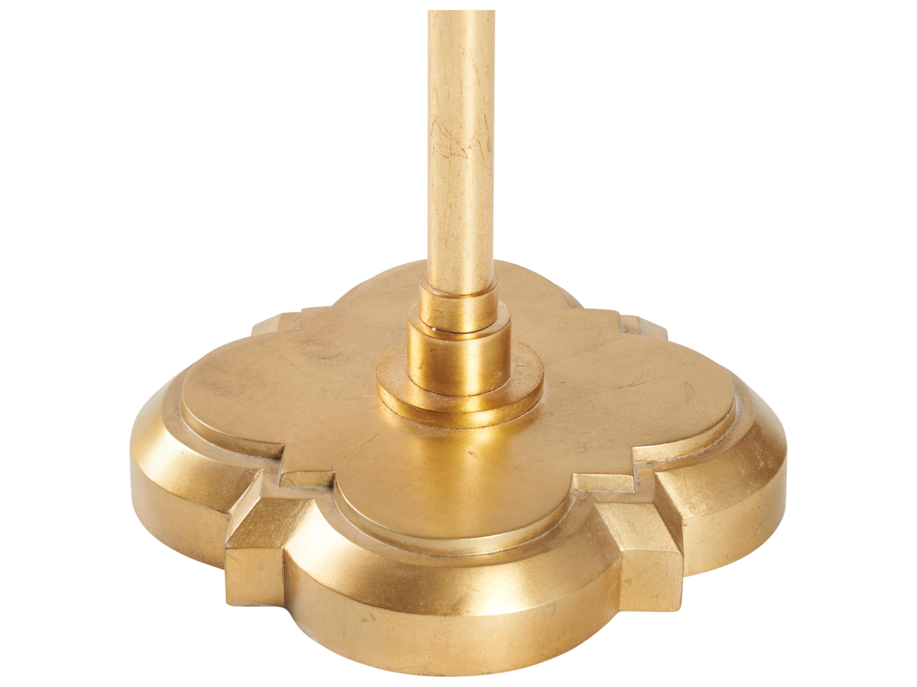 Chelsea House Lisa Kahn Gold Linen Brass Floor Lamp