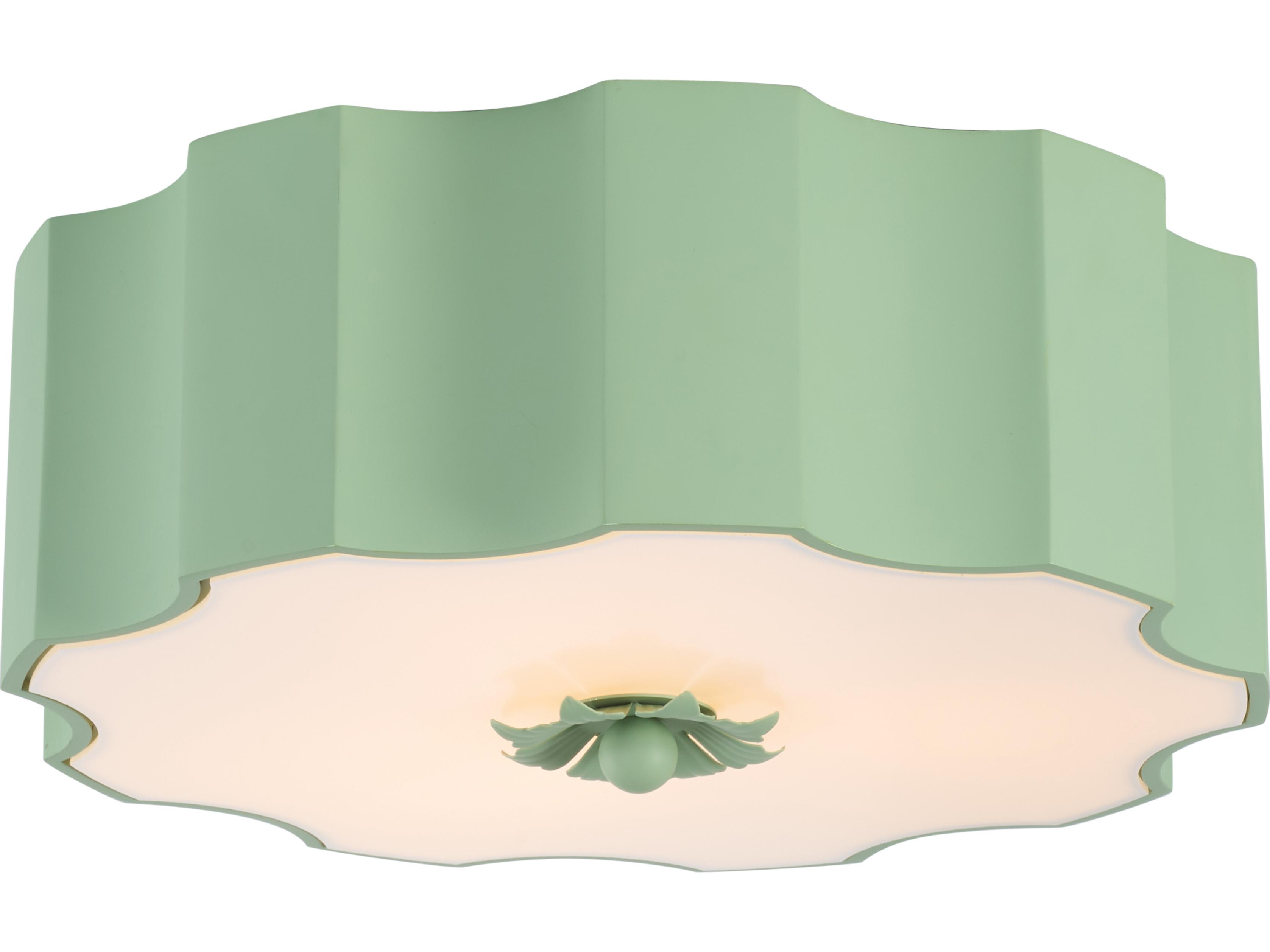 Chelsea House Amanda Lindroth 3-Light Green Geometric Flush Mount