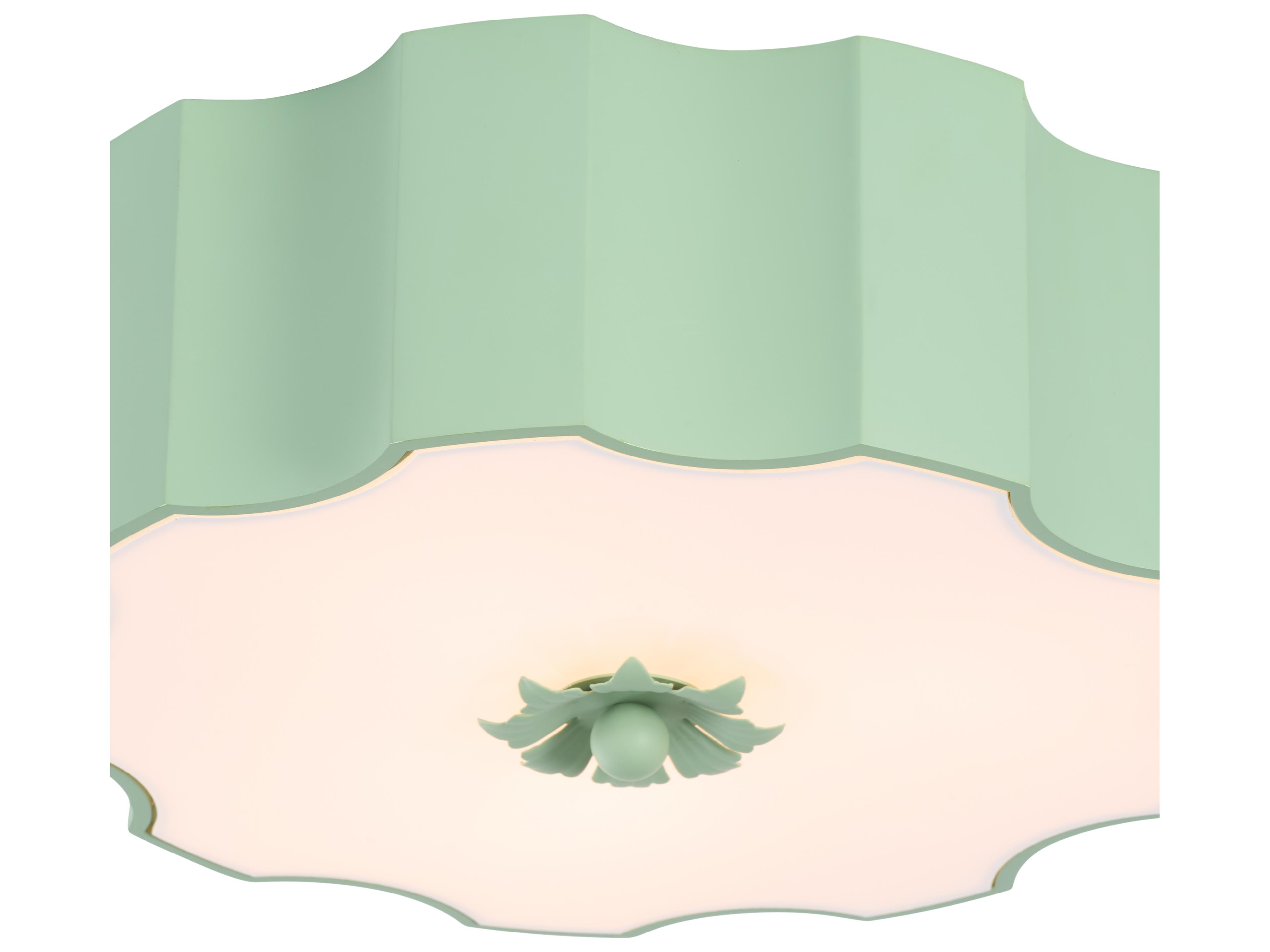 Chelsea House Amanda Lindroth 3-Light Green Geometric Flush Mount