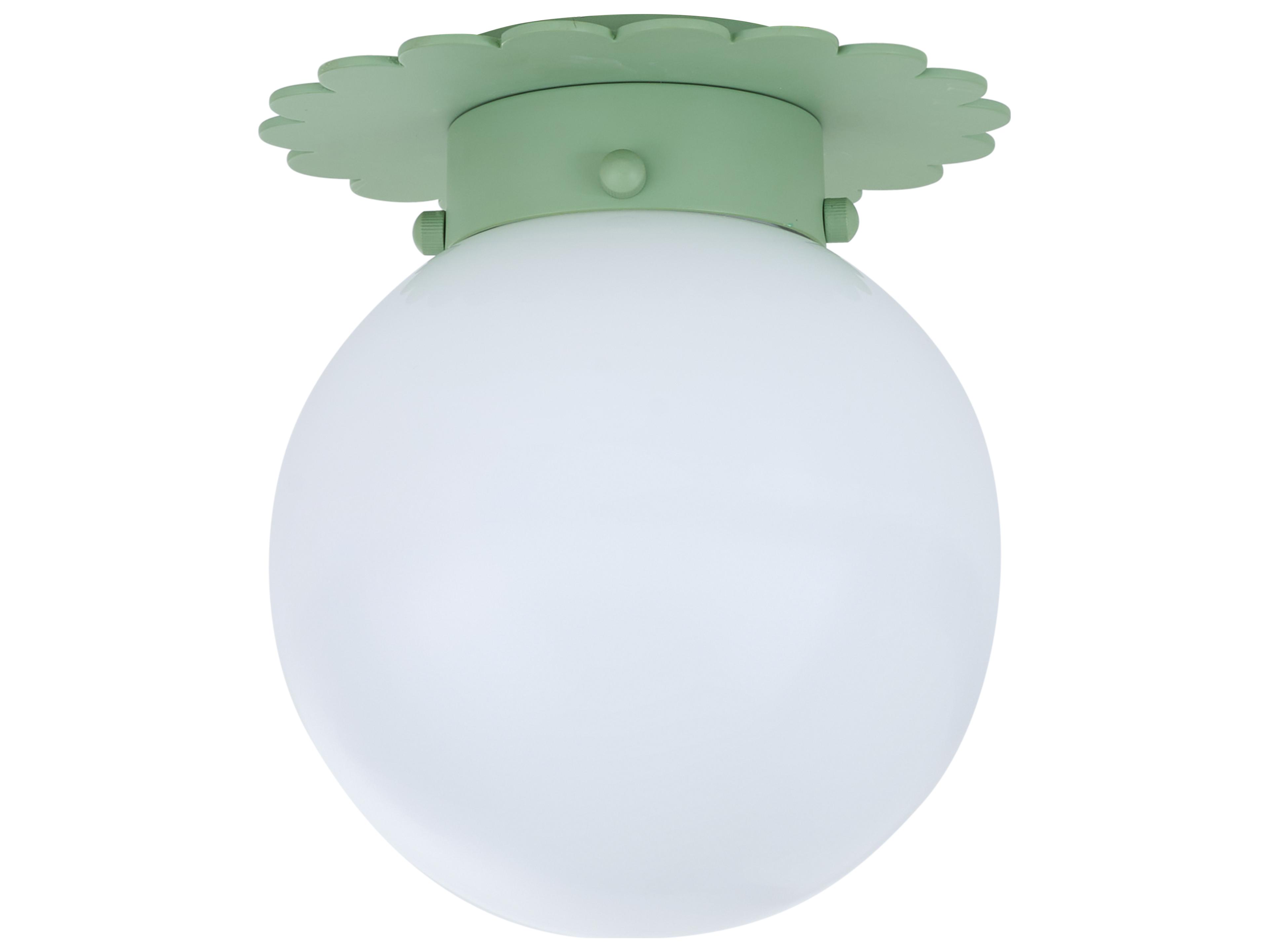 Chelsea House Amanda Lindroth 1-Light Green Globe Flush Mount