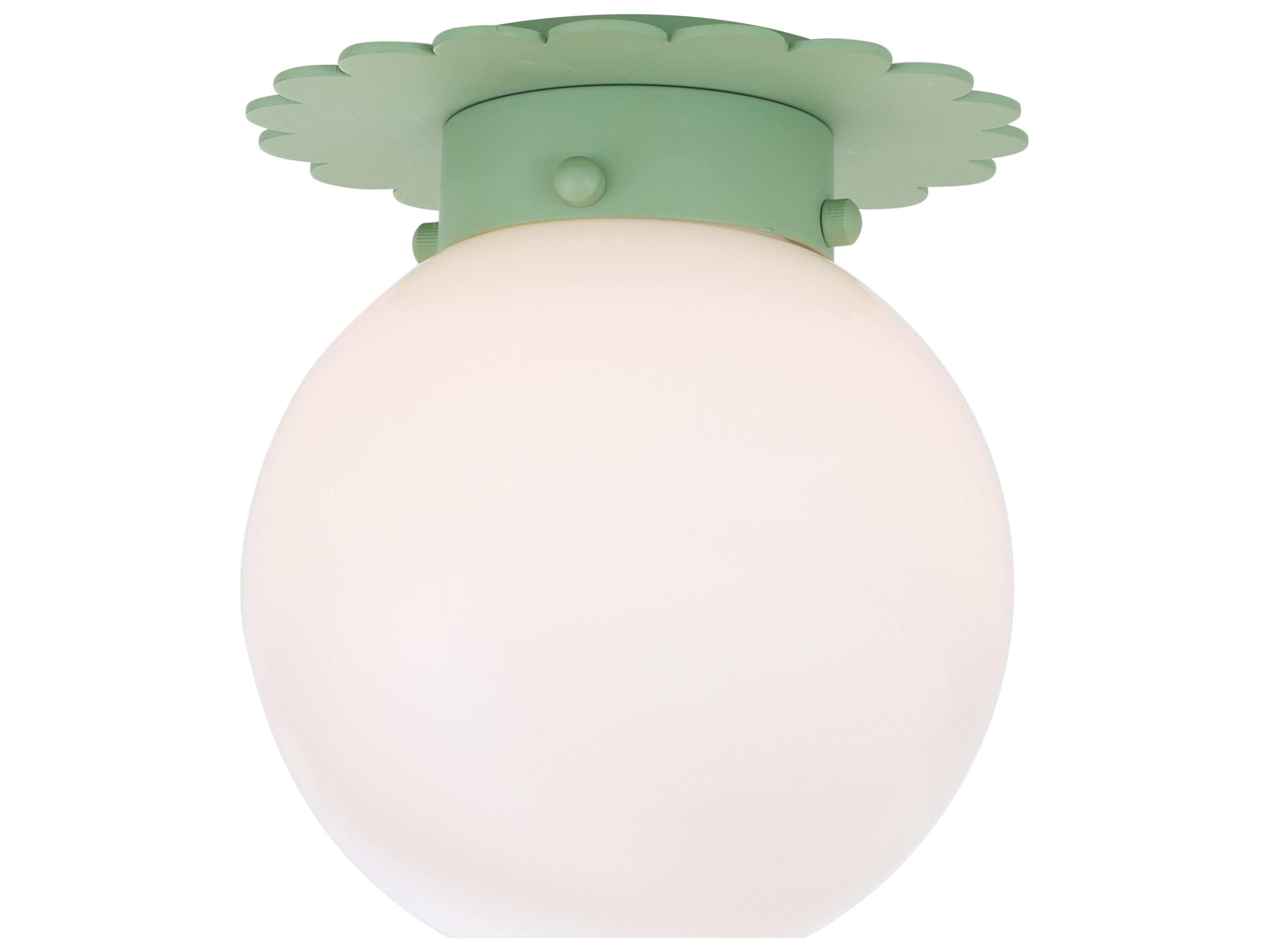 Chelsea House Amanda Lindroth 1-Light Green Globe Flush Mount