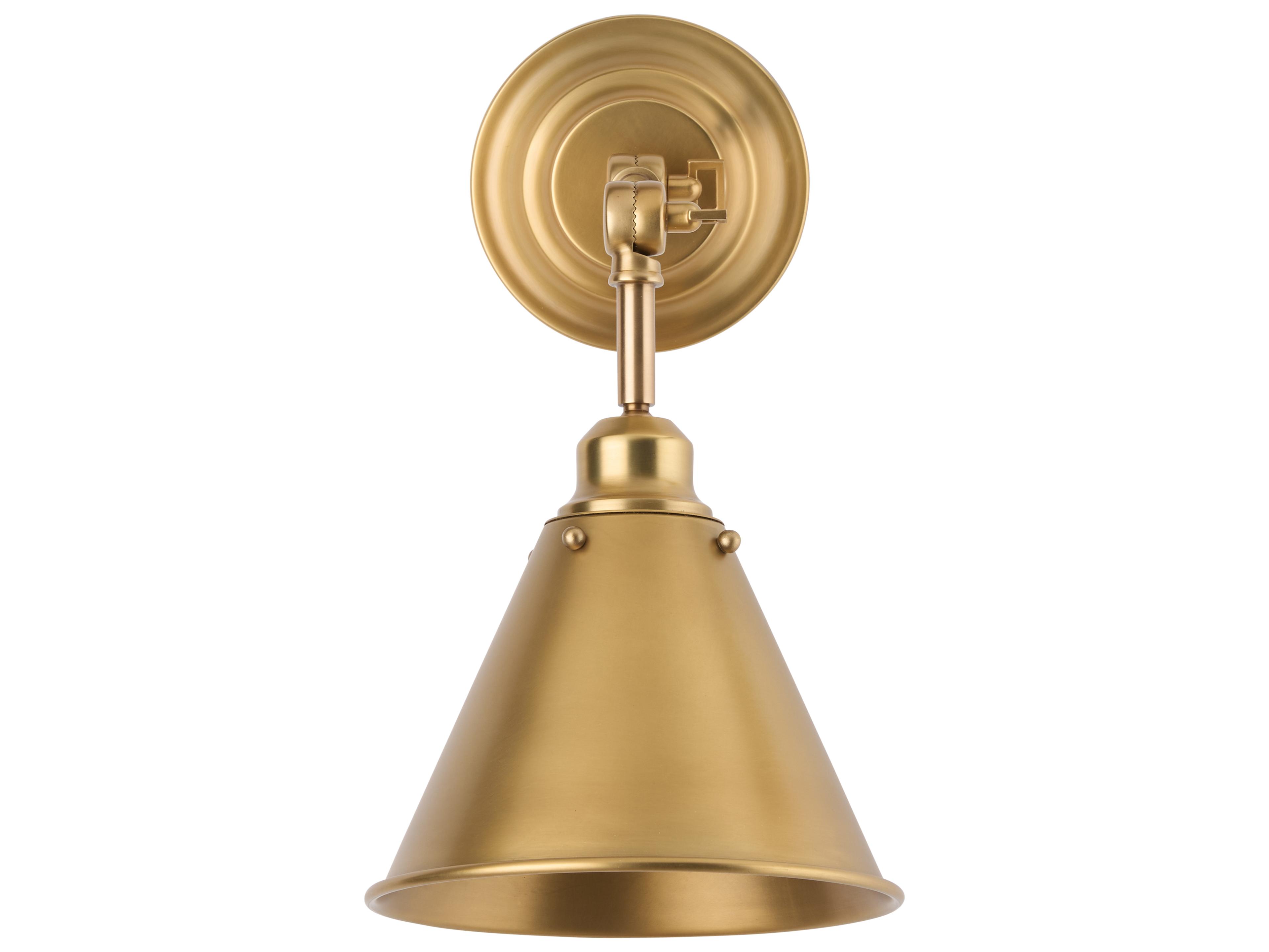 Chelsea House Amanda Lindroth 1-Light Gold Brass Swing Wall Sconce