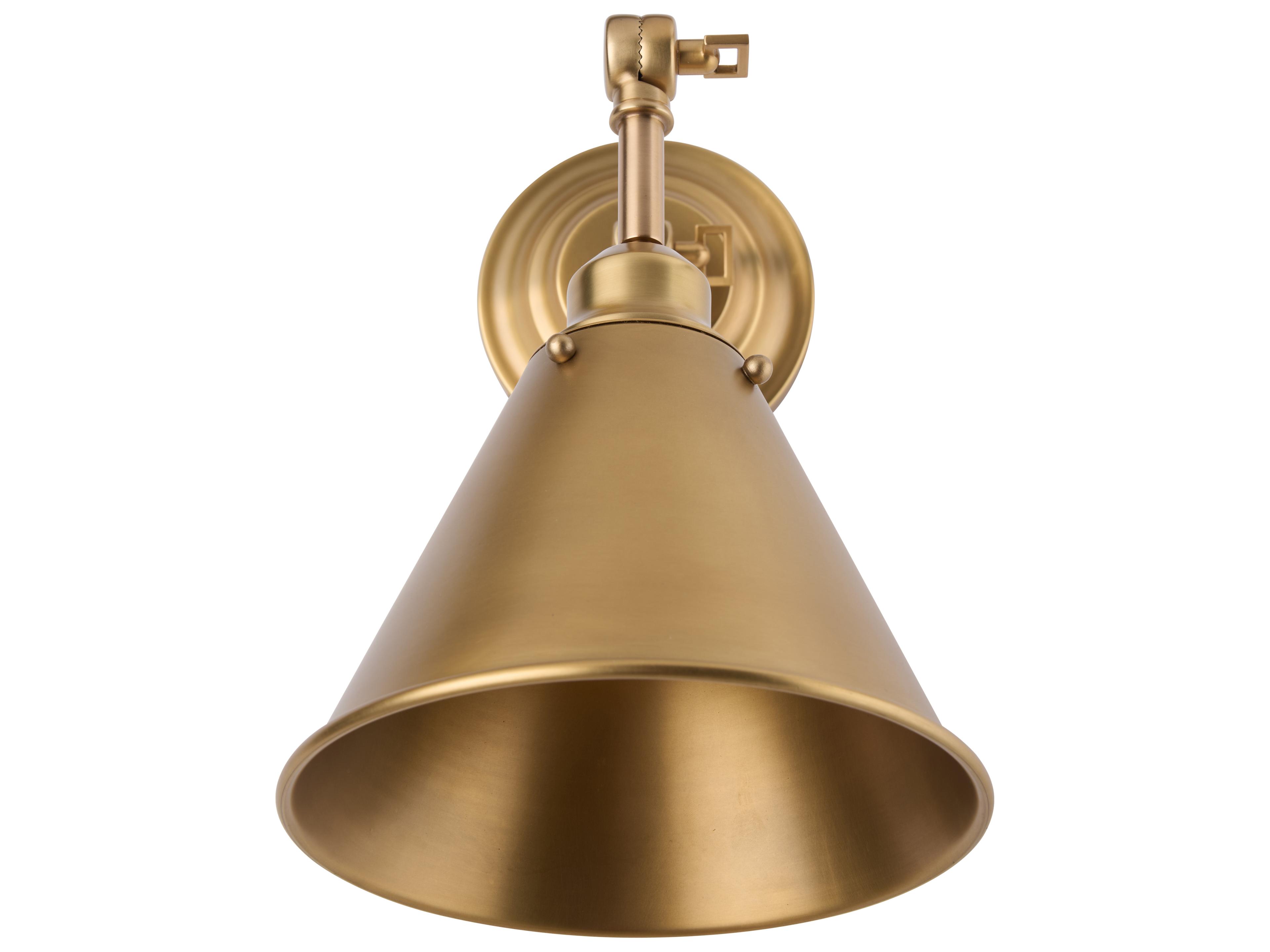 Chelsea House Amanda Lindroth 1-Light Gold Brass Swing Wall Sconce