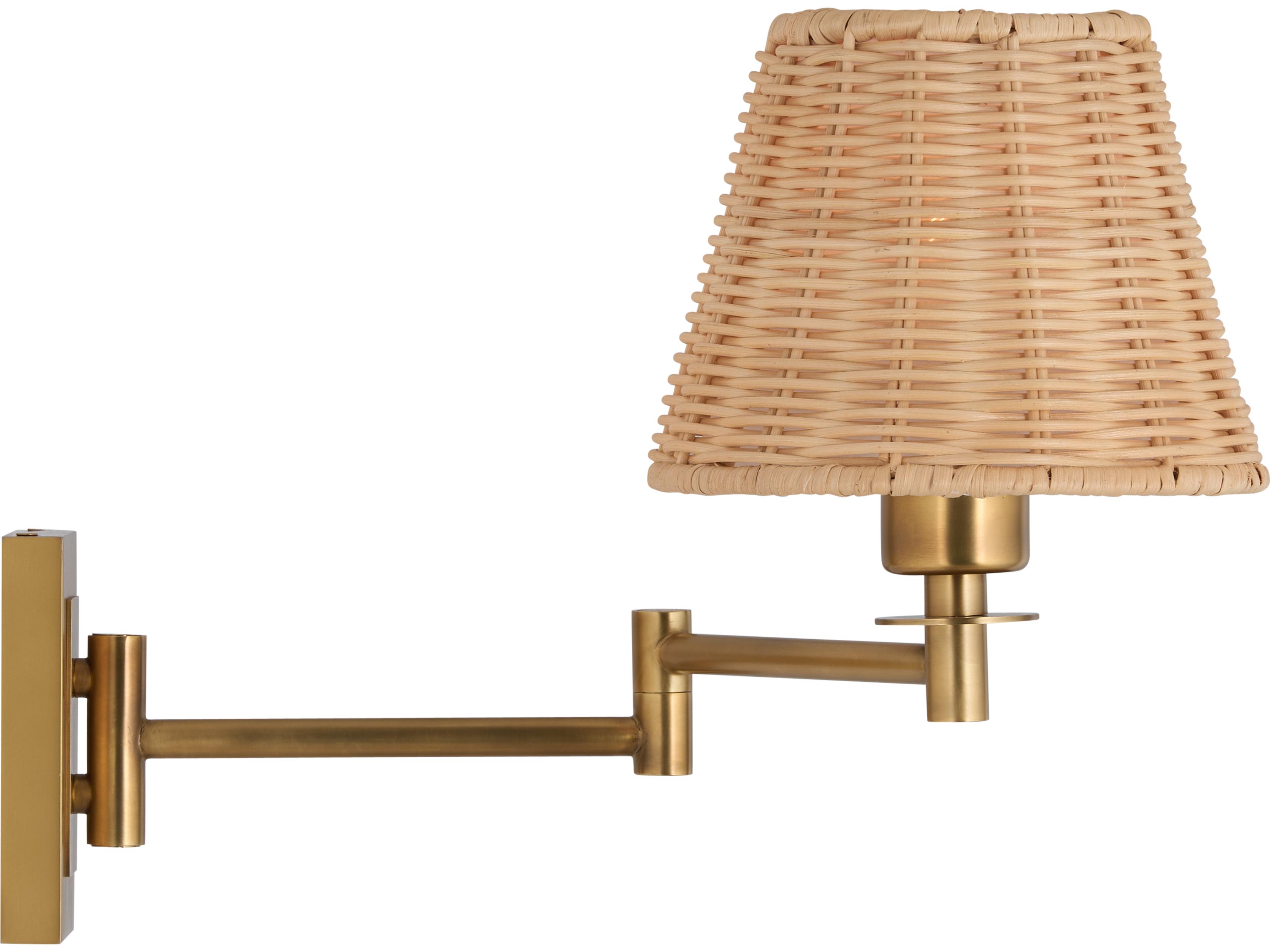 Chelsea House Amanda Lindroth 1-Light Gold Brass Swing Wall Sconce