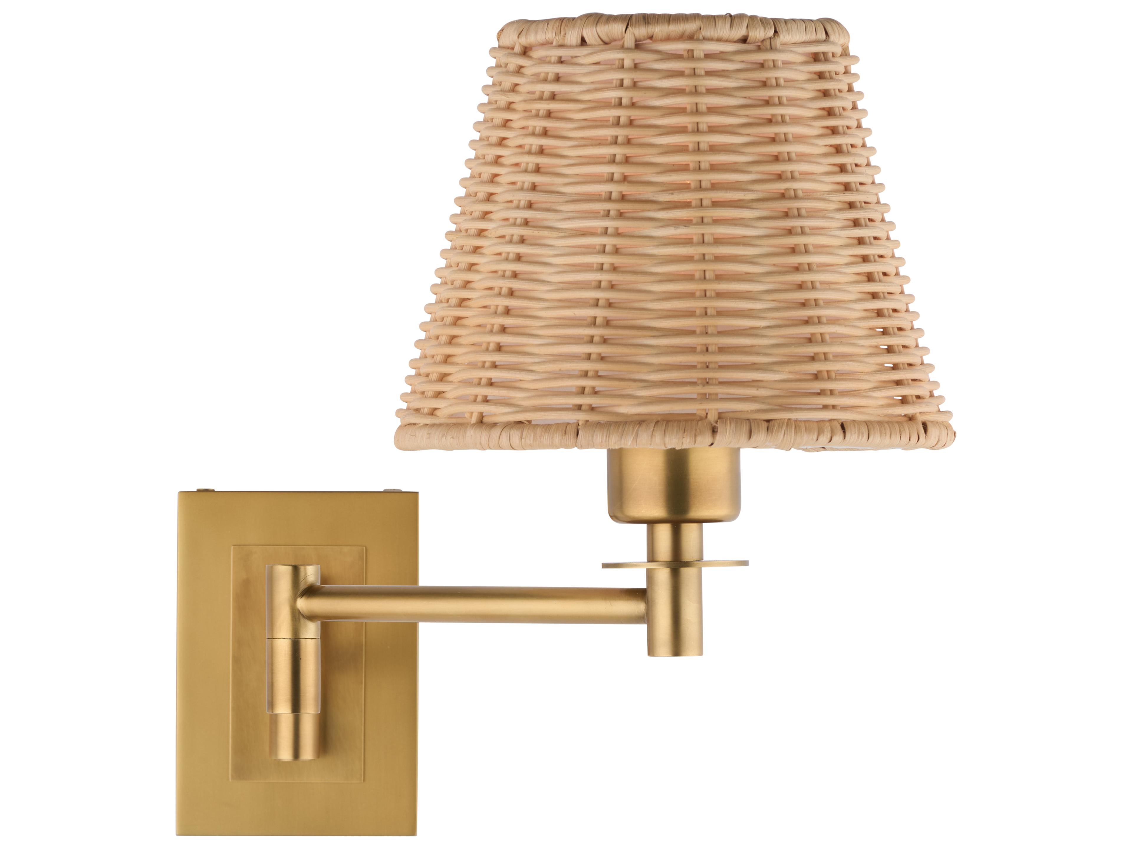 Chelsea House Amanda Lindroth 1-Light Gold Brass Swing Wall Sconce