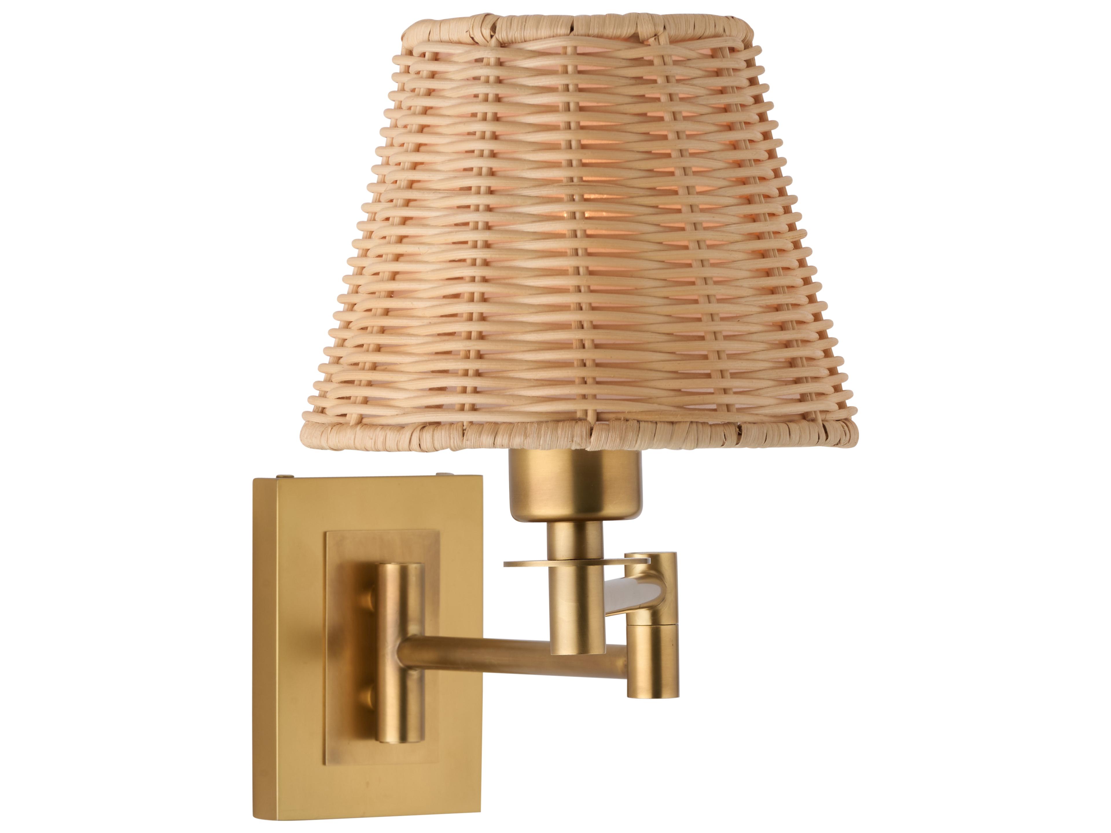 Chelsea House Amanda Lindroth 1-Light Gold Brass Swing Wall Sconce