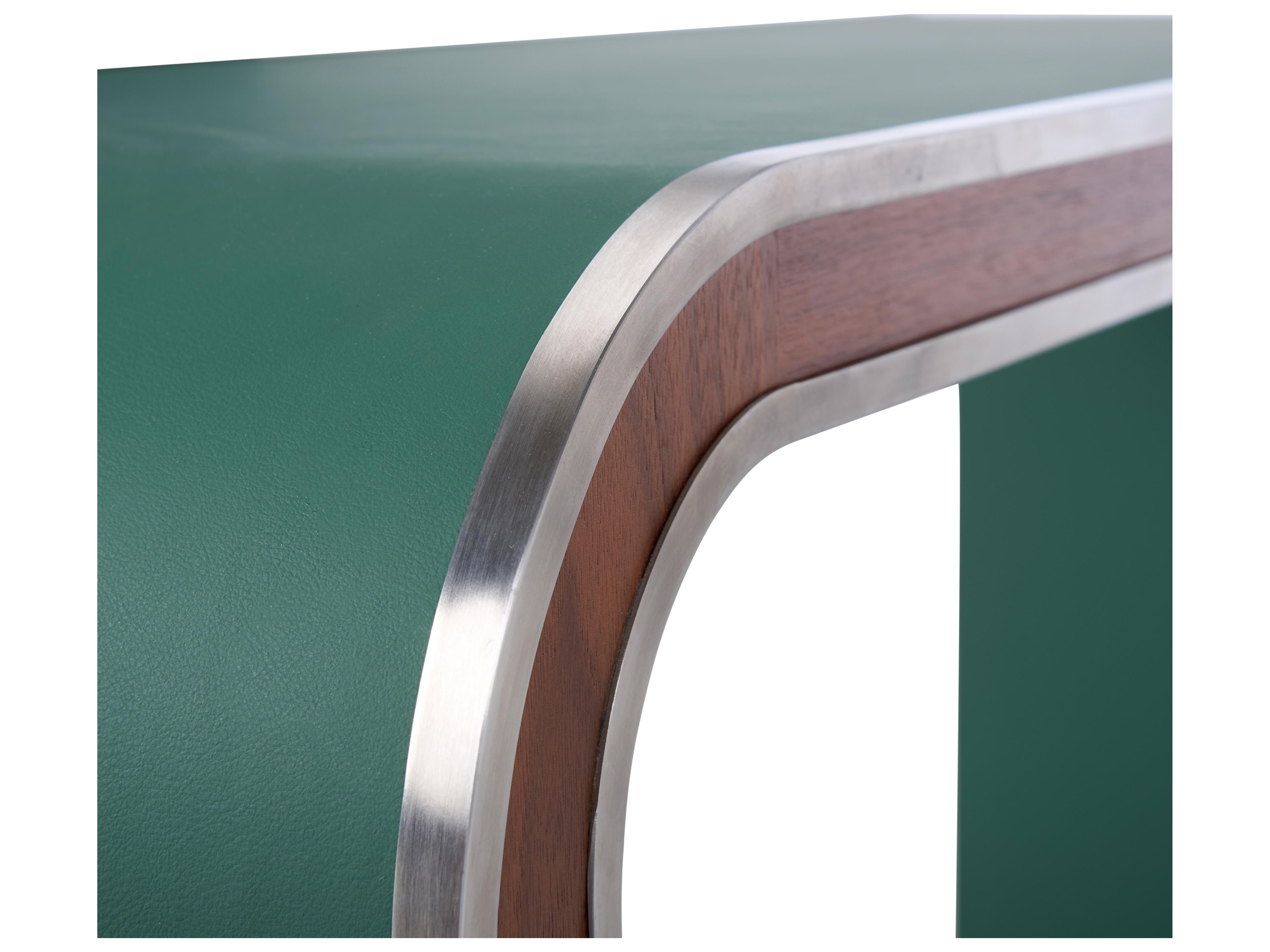 Chelsea House Rectangular Wood Green Console Table