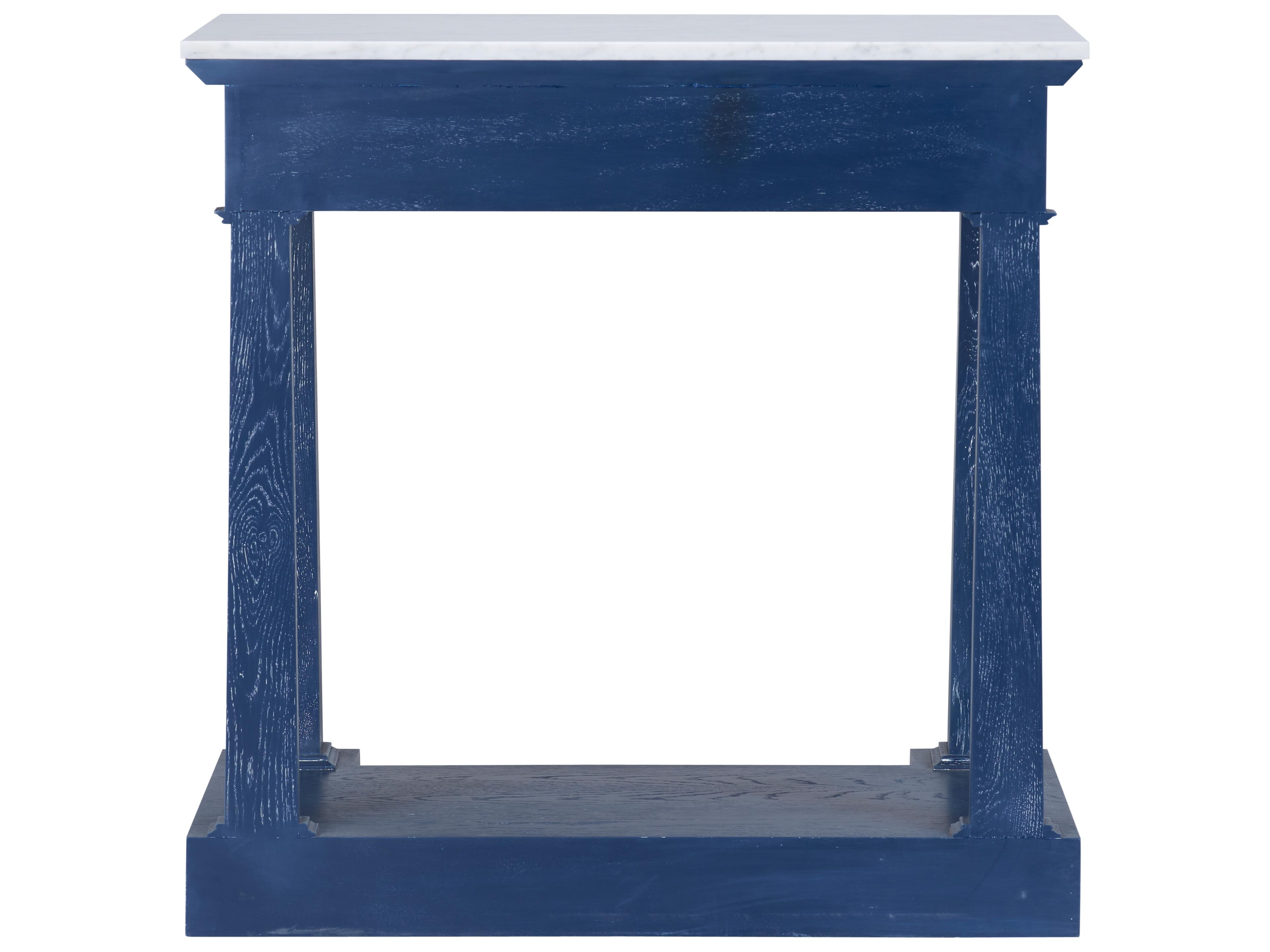 Chelsea House Jamie Merida Rectangular Marble Blue Console Table