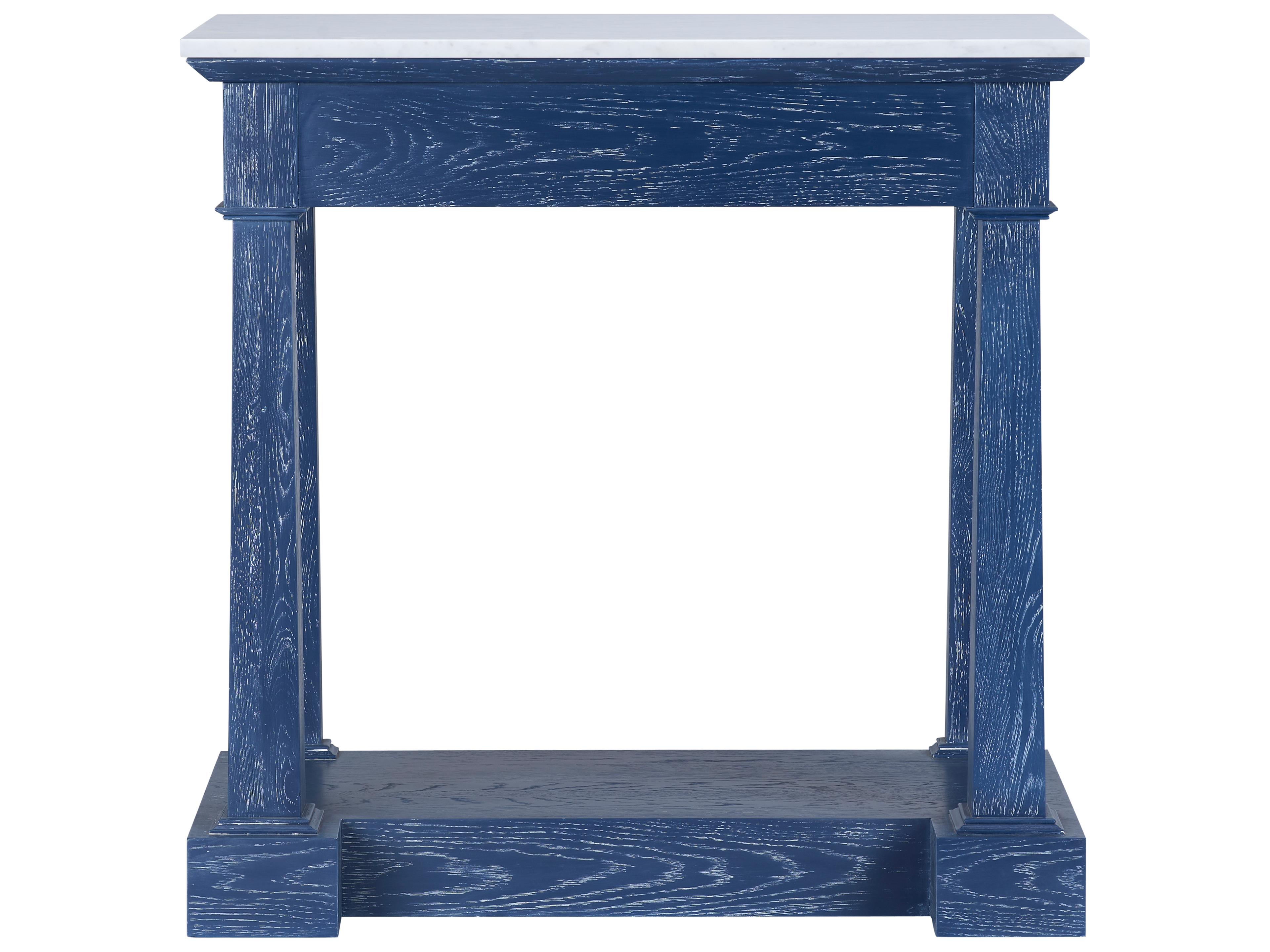 Chelsea House Jamie Merida Rectangular Marble Blue Console Table
