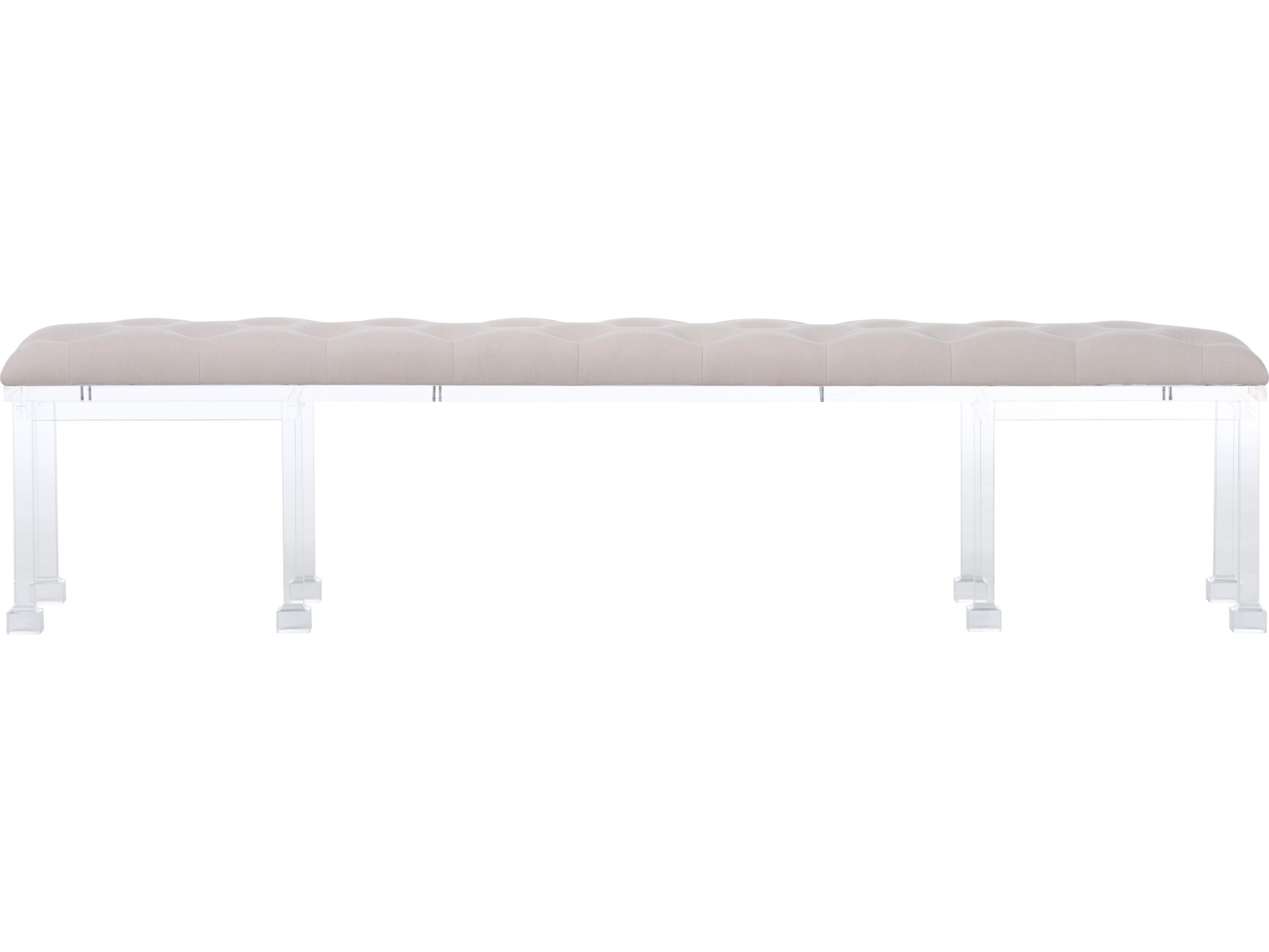 Chelsea House Bill Cain Clear Gray Velvet Upholstered Ottoman