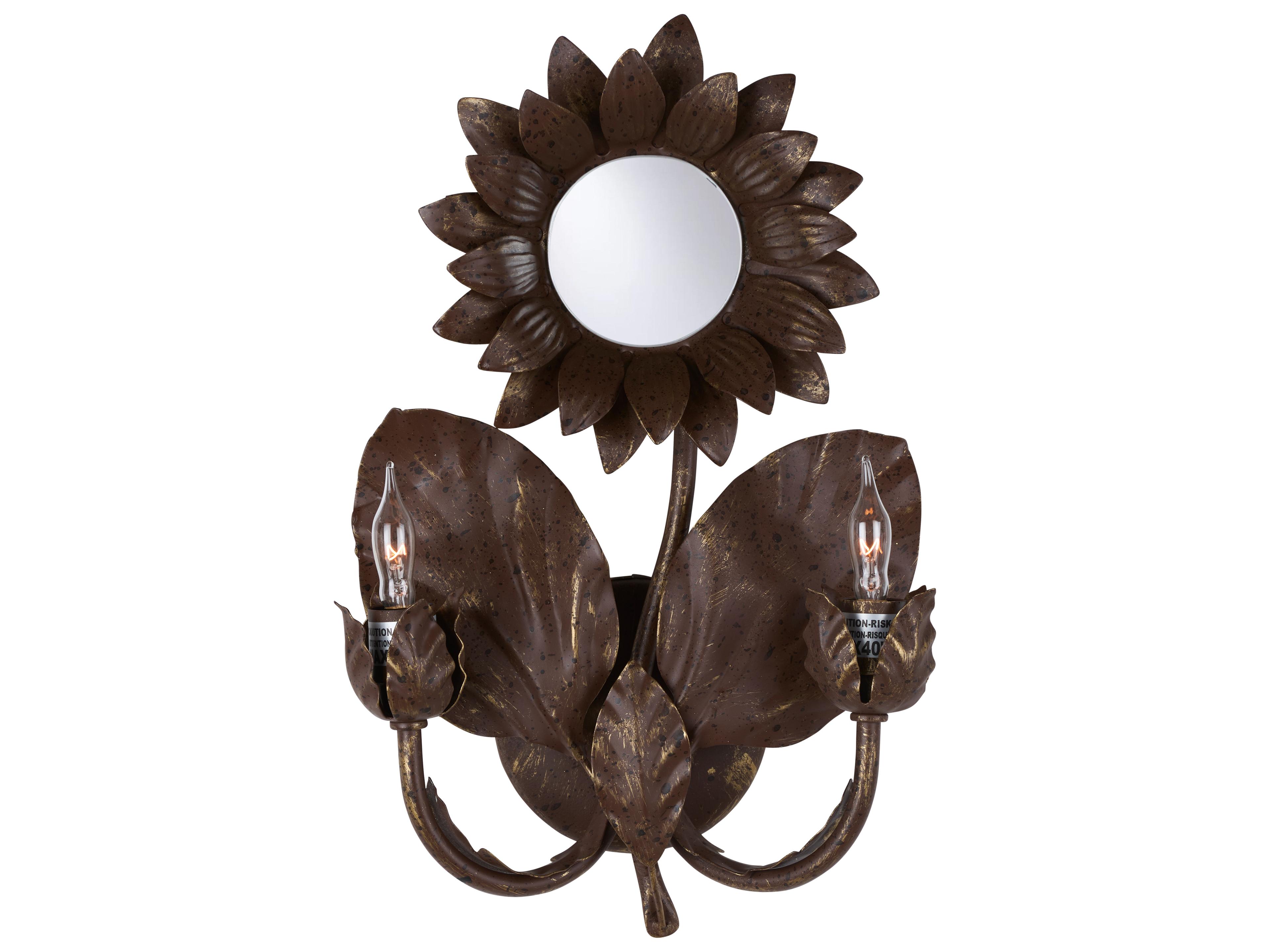Chelsea House 2-Light Brown Traditional Wall Sconce