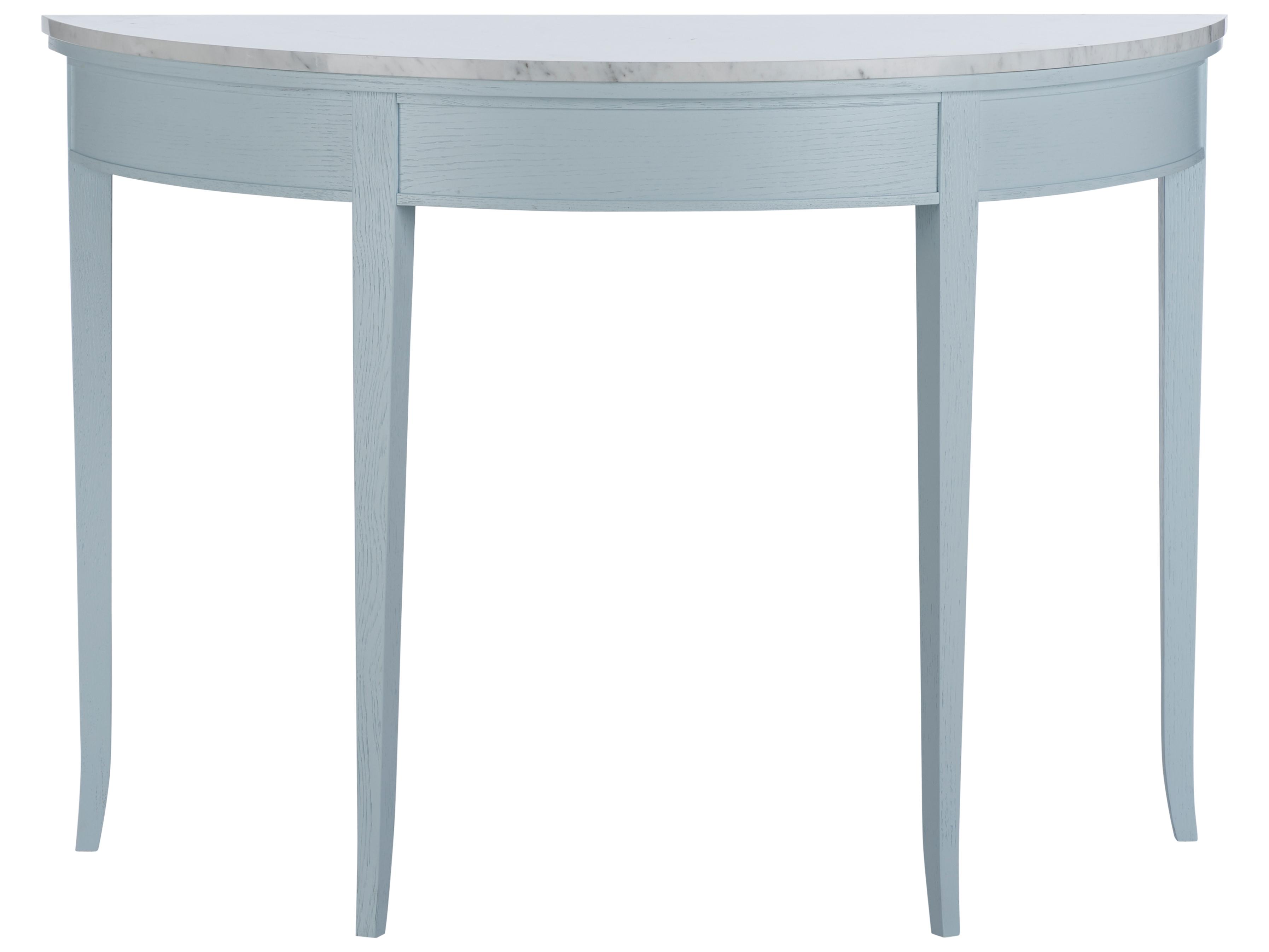 Chelsea House Jamie Merida Demilune Marble Blue Console Table