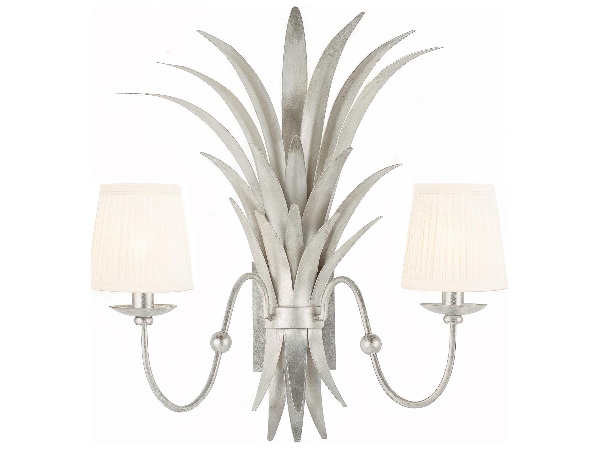 Chelsea House 2-Light Silver Traditional Wall Sconce
