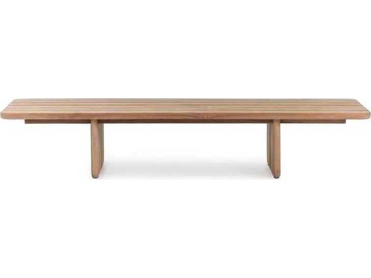 Classic Home Outdoor Hudson Natural Wood Rectangular Coffee Table
