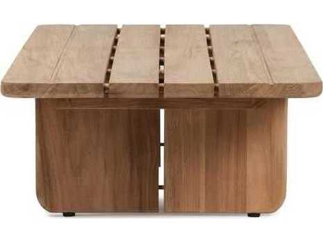Classic Home Outdoor Hudson Natural Wood Rectangular Coffee Table