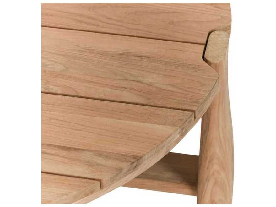 Classic Home Outdoor Aston Natural Wood Round Coffee Table