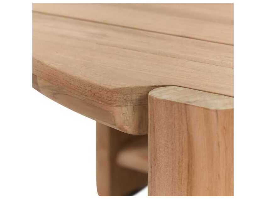 Classic Home Outdoor Aston Natural Wood Round Coffee Table