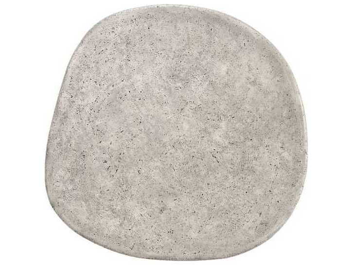 Classic Home Outdoor Britney Light Grey Concrete Round Coffee Table