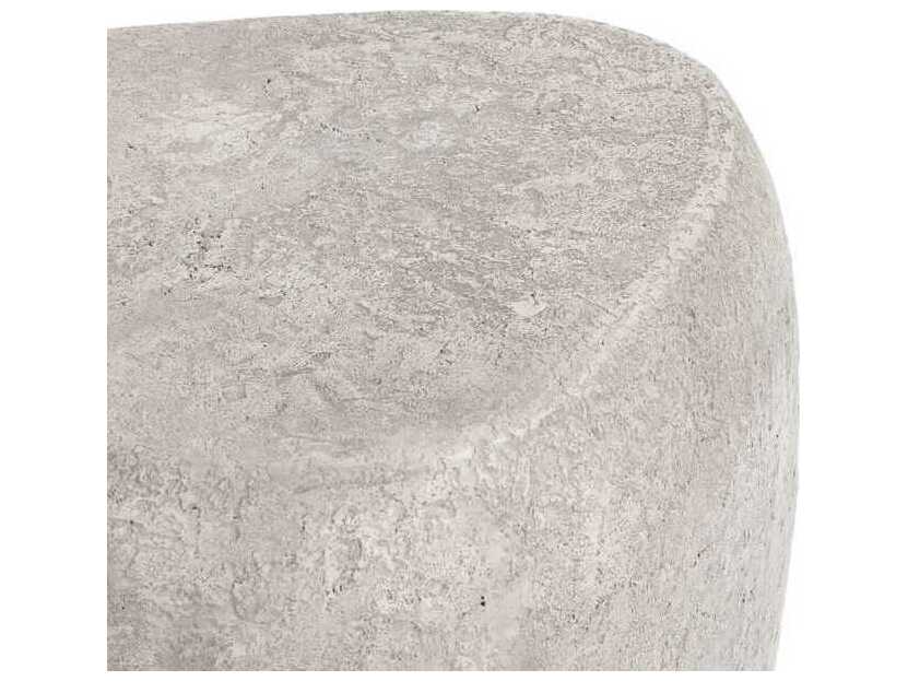 Classic Home Outdoor Britney Light Grey Concrete End Table