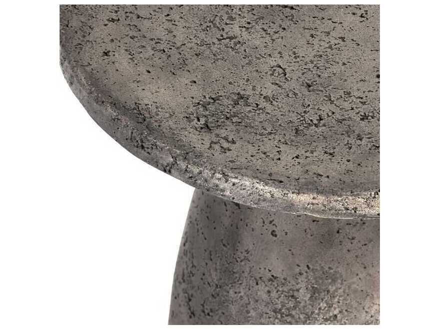Classic Home Outdoor Collins Dark Grey Concrete Round End Table